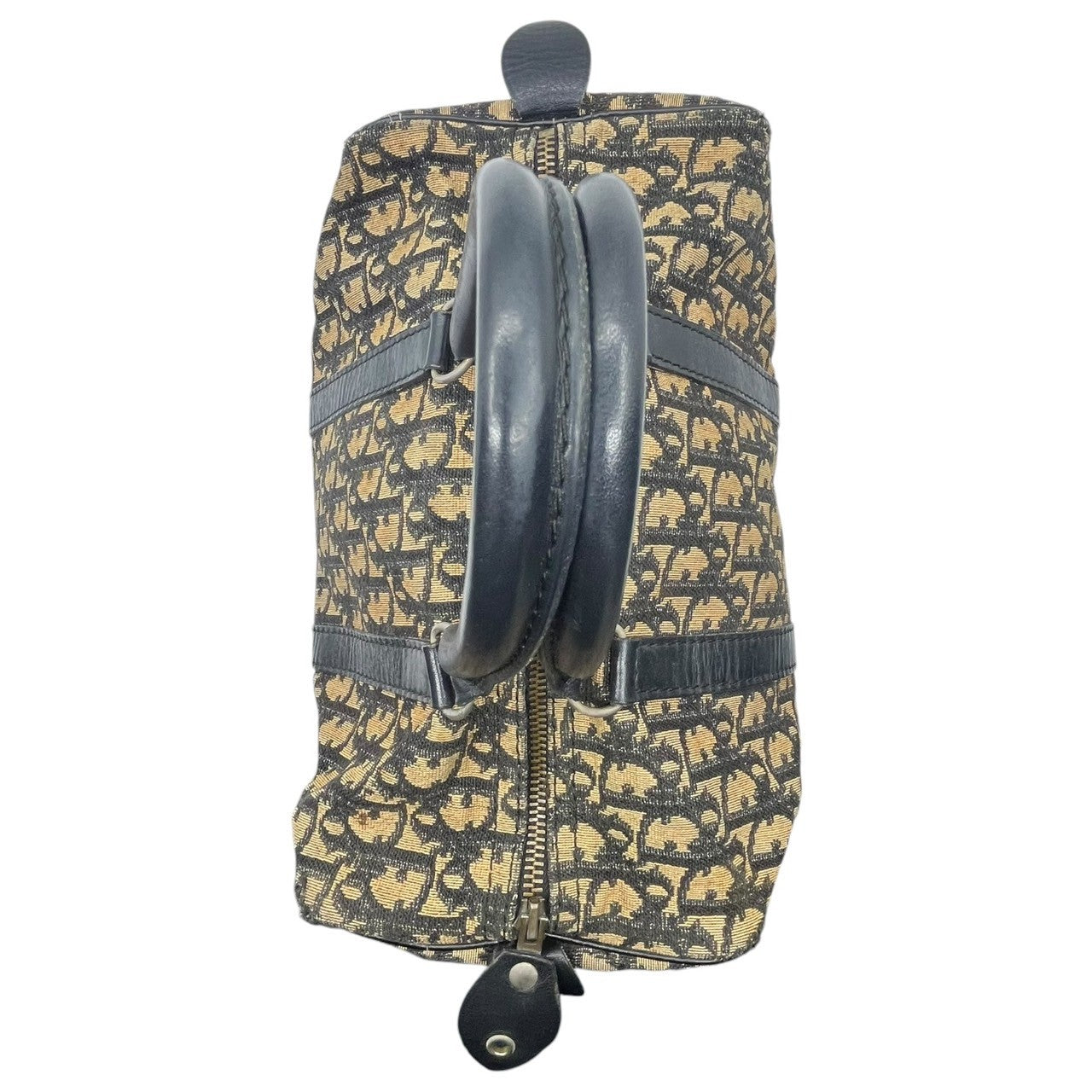 Christian Dior(クリスチャンディオール) Vintage trotter mini boston bag ヴィンテージ トロッター柄 ミニ ボストン バッグ ネイビー×アイボリー ハンドバッグ モノグラム