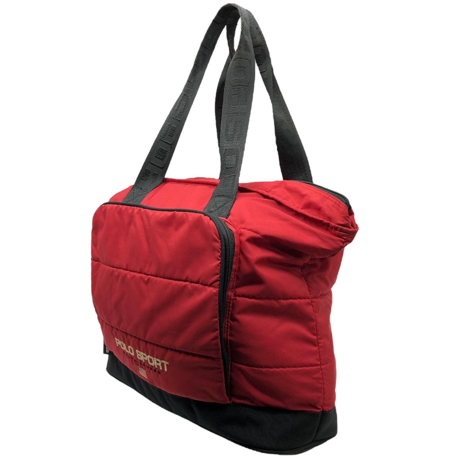 POLO SPORT(ポロスポーツ) OLD LOGO TOTE BAG オールド ロゴ トートバッグ レッド×ブラック
