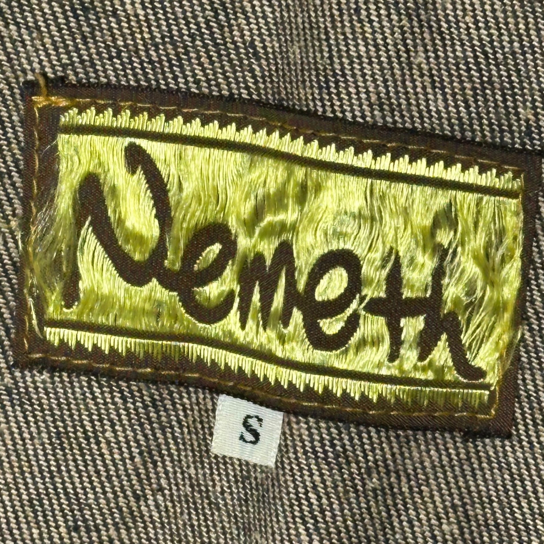 Christopher Nemeth(クリストファーネメス) 90's-00's Paint design sarouel denim overalls ペンキデザイン サルエル デニム オーバーオール S インディゴ×イエロー