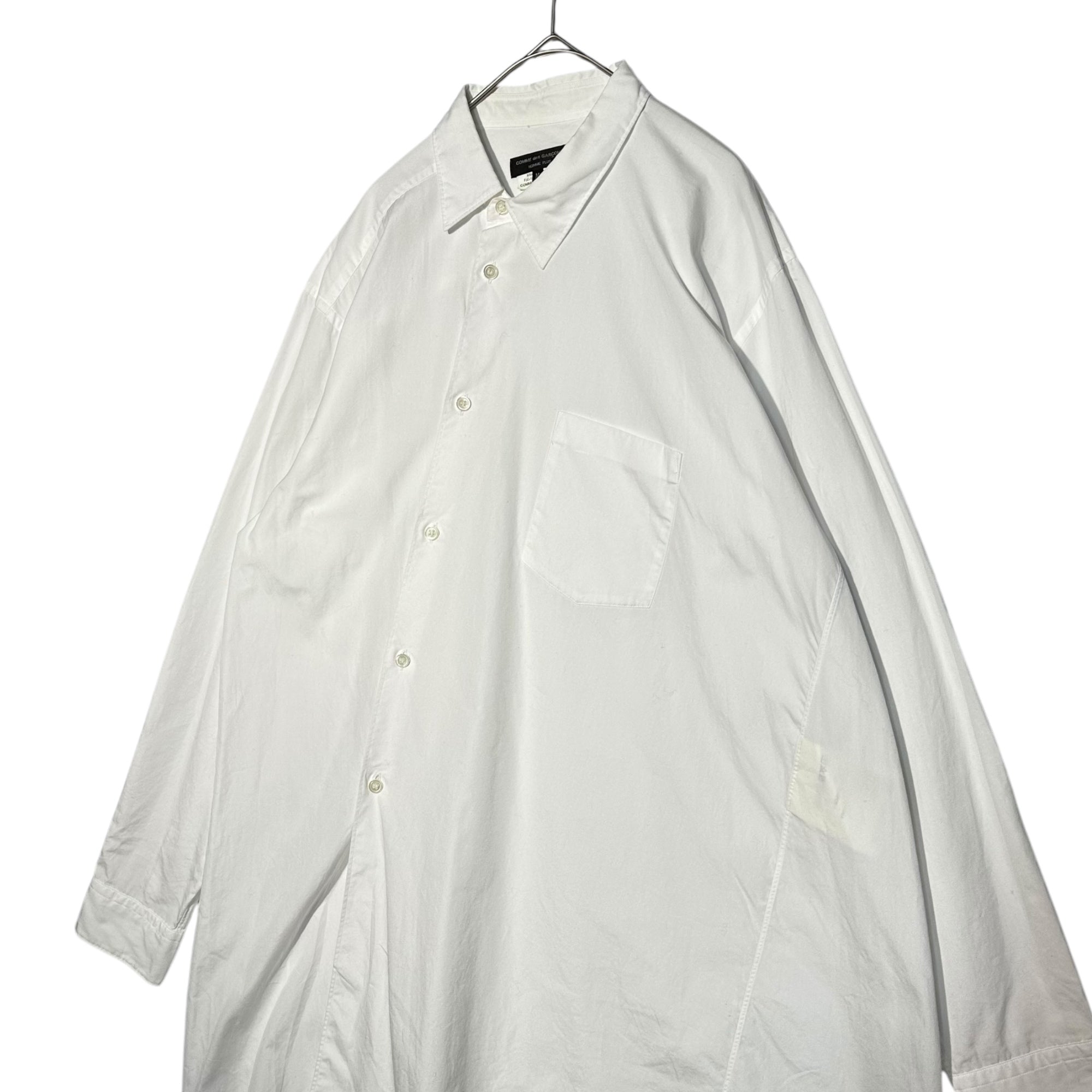 COMME des GARCONS HOMME PLUS(コムデギャルソンオムプリュス) 18AW White shock期 Twisted deformed long sleeve shirt 捻じれ 変形 長袖 シャツ PB-B003 M ホワイト AD2018