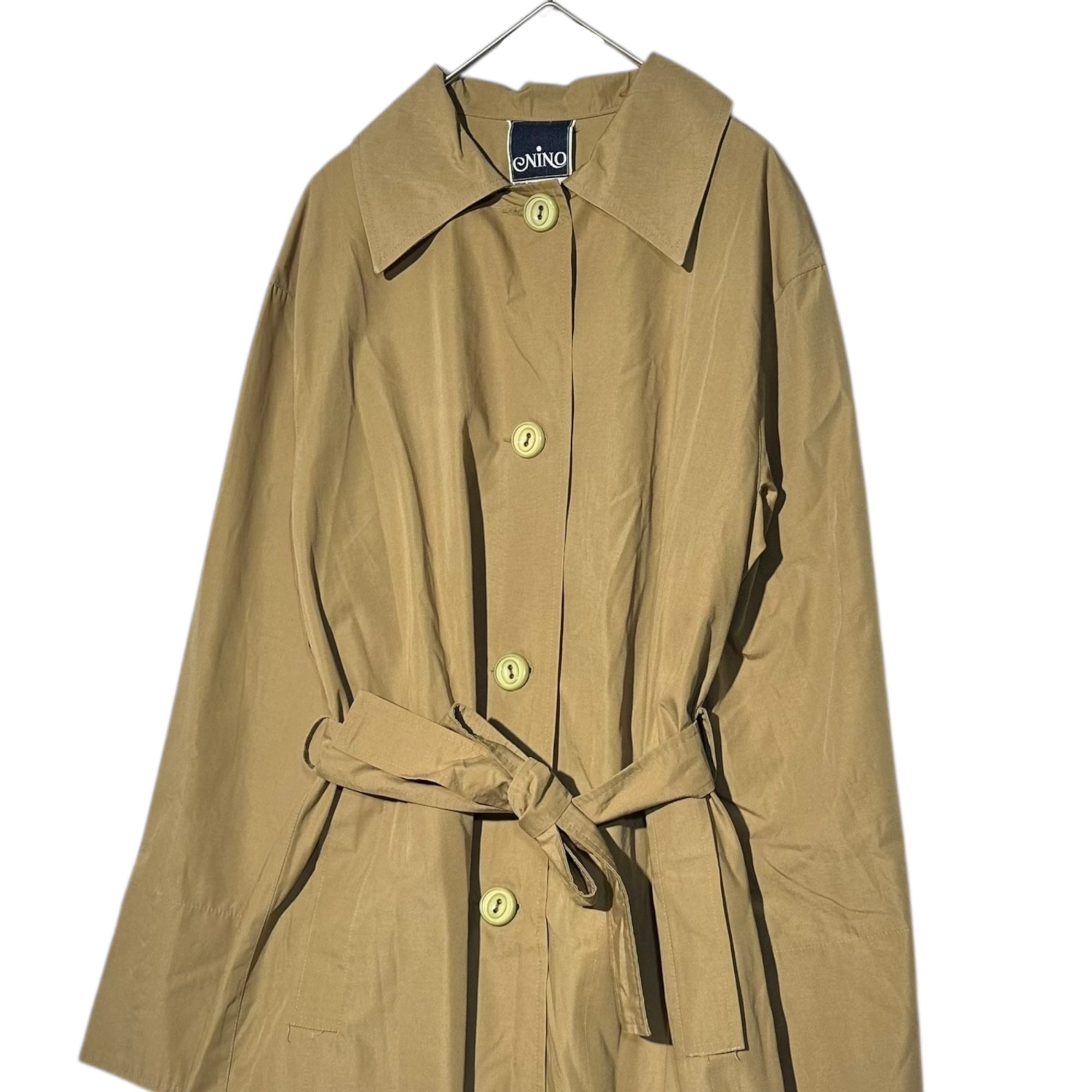 Euro vintage(ヨーロッパヴィンテージ) 70's~ NiNO_trench coat with design button デザインボタンのトレンチコート 表記無し(Mサイズ程度) ベージュ