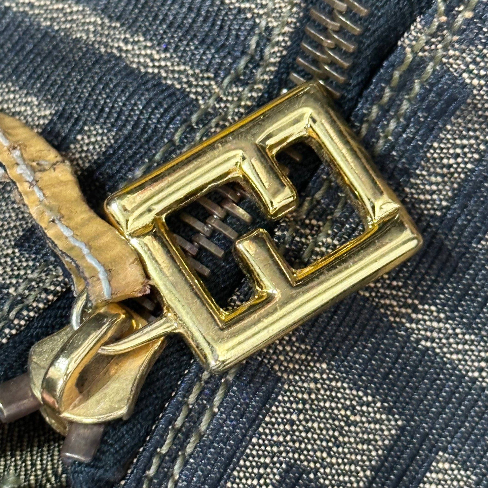 FENDI(フェンディ) Zucca Pattern Vanity Bag ズッカ柄 バニティ バッグ ブラウン OLD ハンド