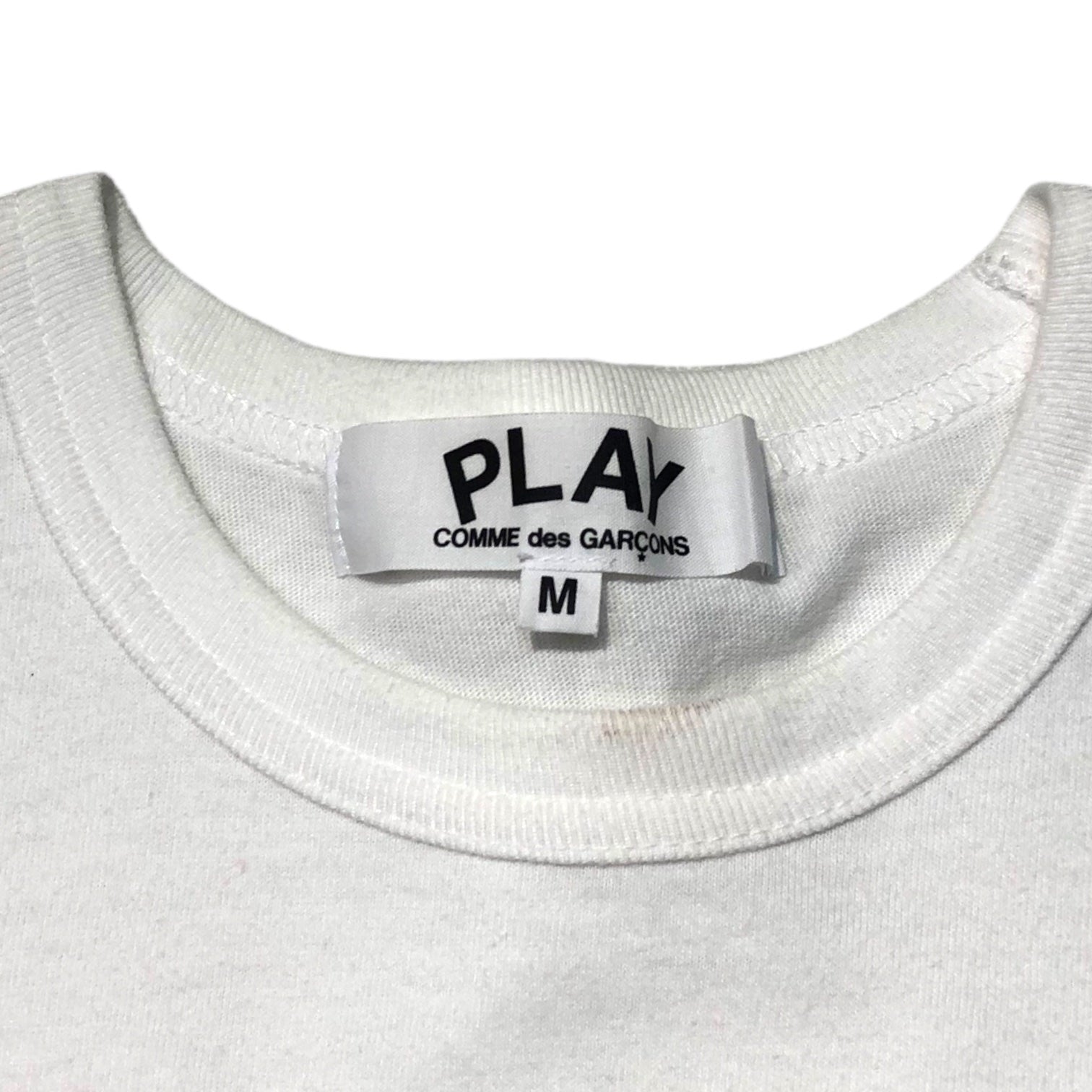 PLAY COMME des GARCONS(プレイコムデギャルソン) Embroidered heart T-Shirt ハート Tシャツ AZ-T107 M ホワイト