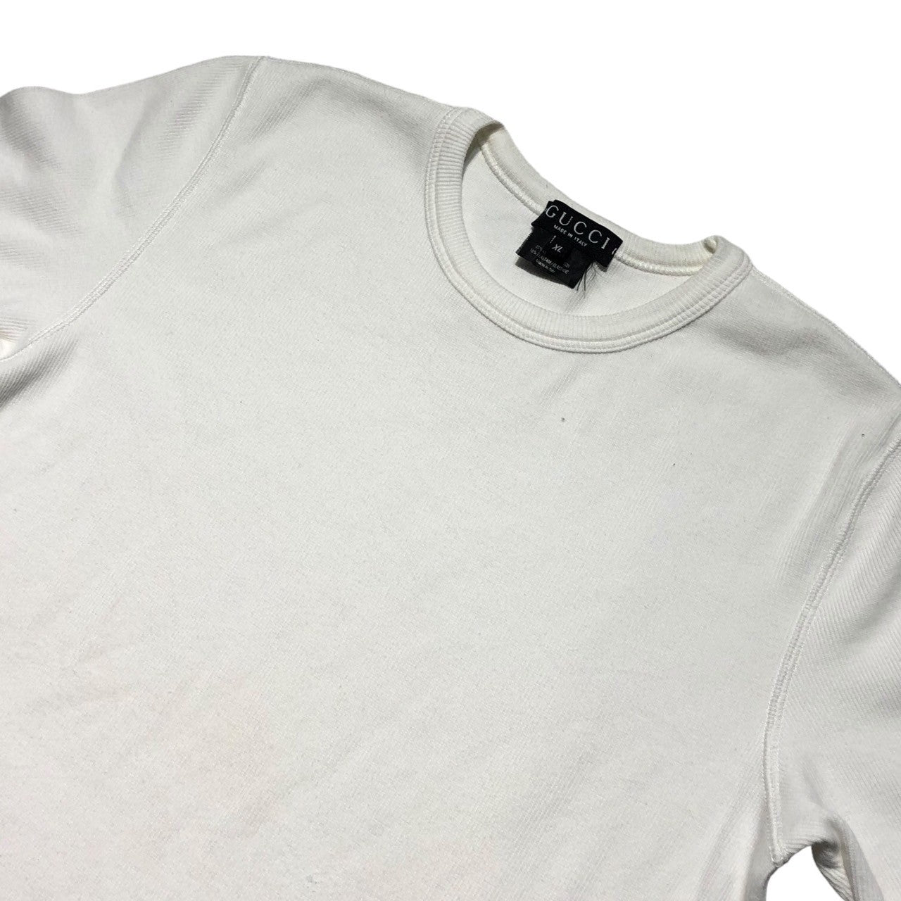 GUCCI(グッチ) 00's Basic rib T-shirt ベーシック リブ Tシャツ XL(メンズM程度) ホワイト
