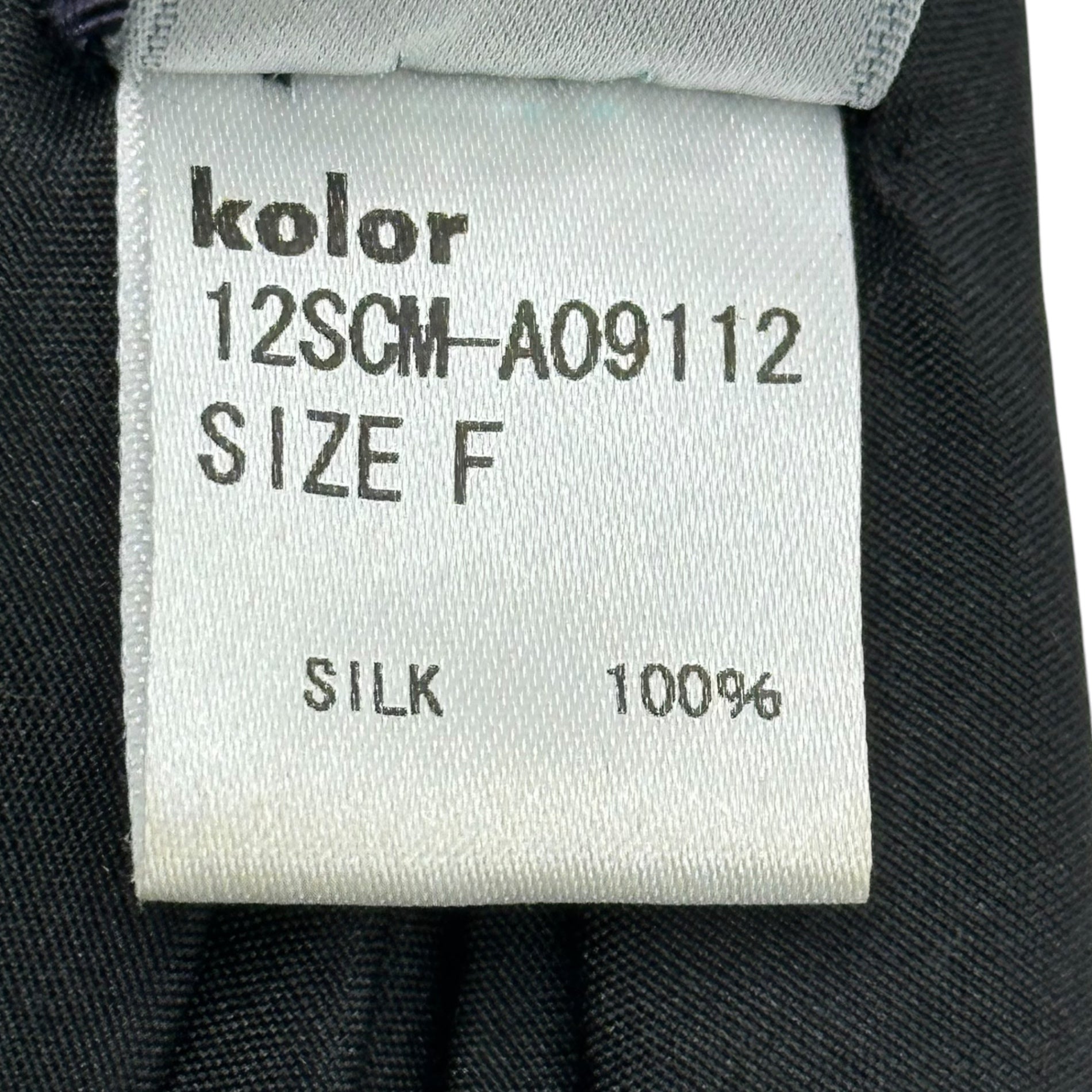 kolor(カラー) 12SS Silk tie シルク ネクタイ 12SCM-A09112 ブラック
