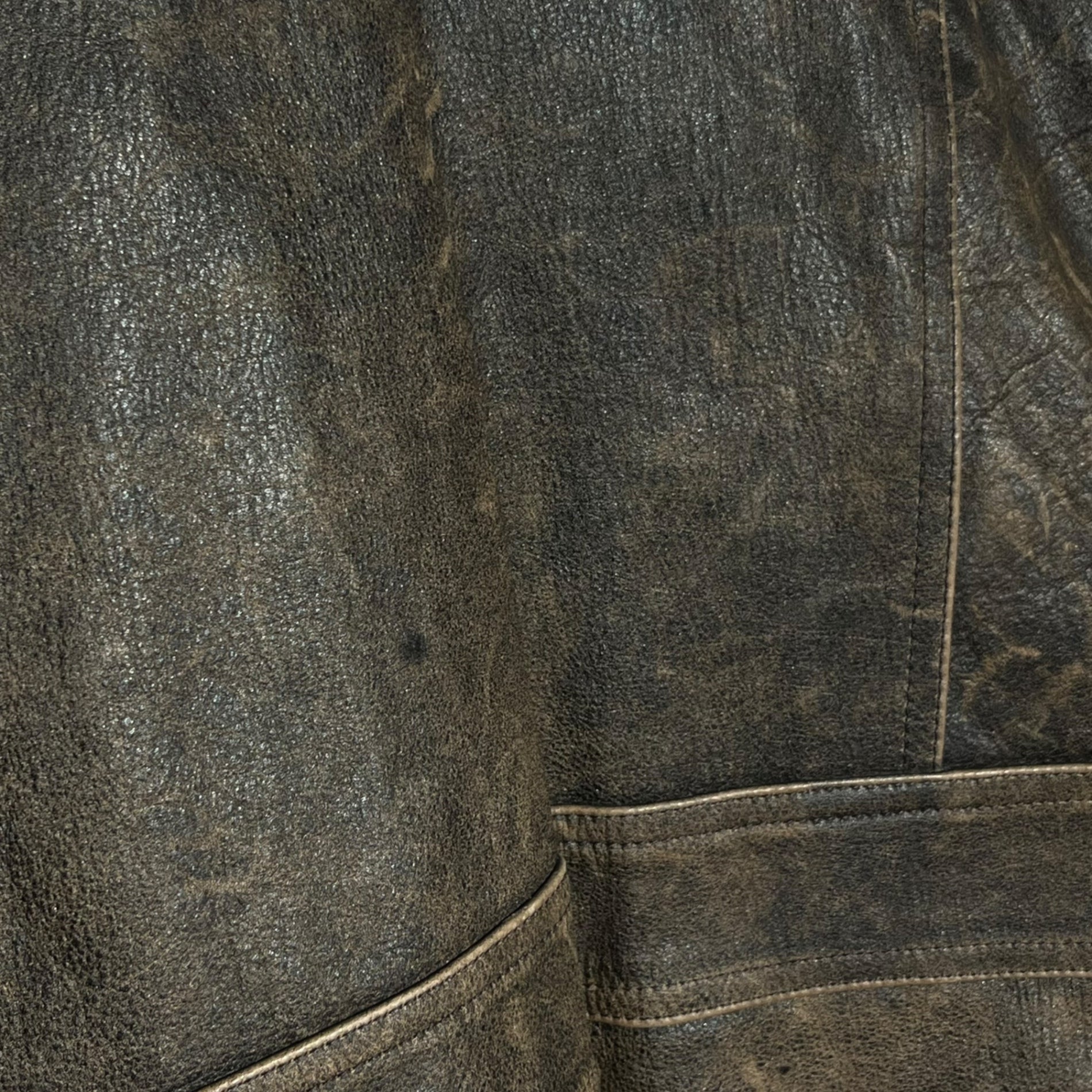 VINTAGE(ヴィンテージ) A-2 flight jacket レザー フライト ジャケット L ブラウン ボア