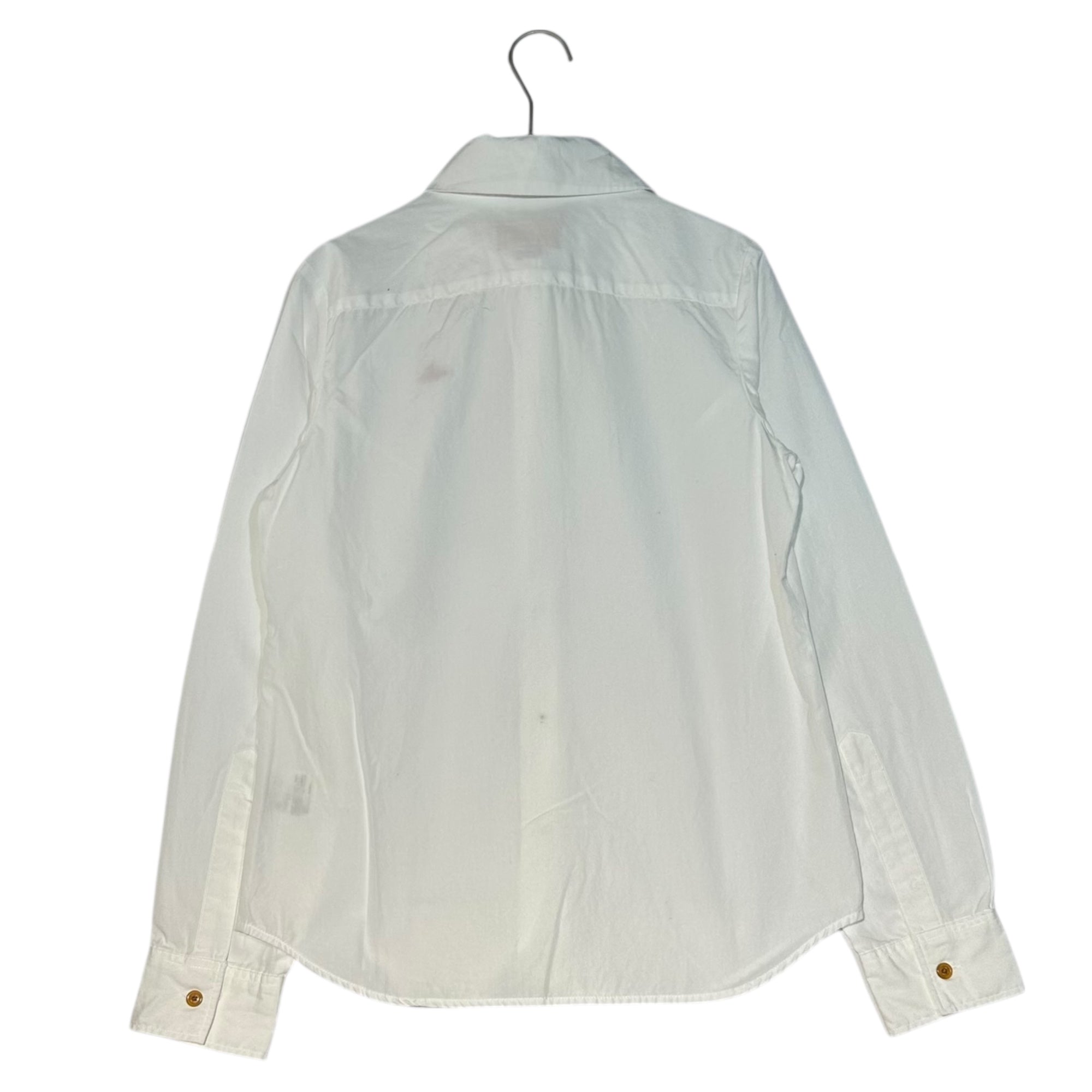Vivienne Westwood RED LABEL(ヴィヴィアンウエストウッドレッドレーベル) Orb Logo Embroidered Long-Sleeve Shirt オーブ ロゴ 刺繍 L/S シャツ 16-03-862001 2 ホワイト