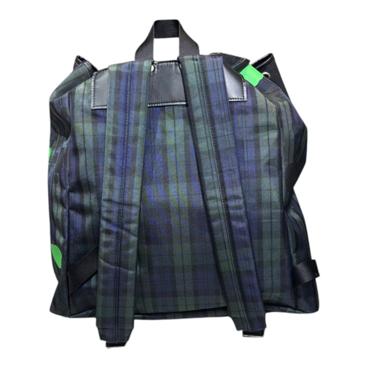THE BEATLES COMME des GARCONS(ザビートルズコムデギャルソン) The Beatles Green Apple & Check Daypack ザ ビートルズ グリーンアップル & チェック デイパック グリーン×ネイビー