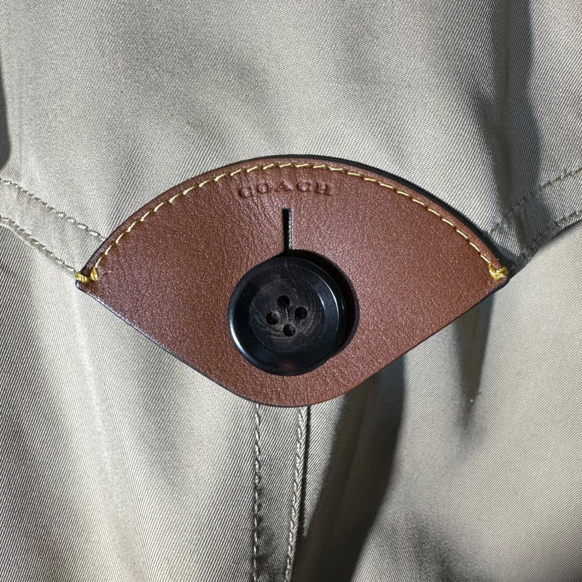 COACH(コーチ) Fur trench coat with liner ライナー付 ラムファー トレンチ コート F76255 L ベージュ チェック