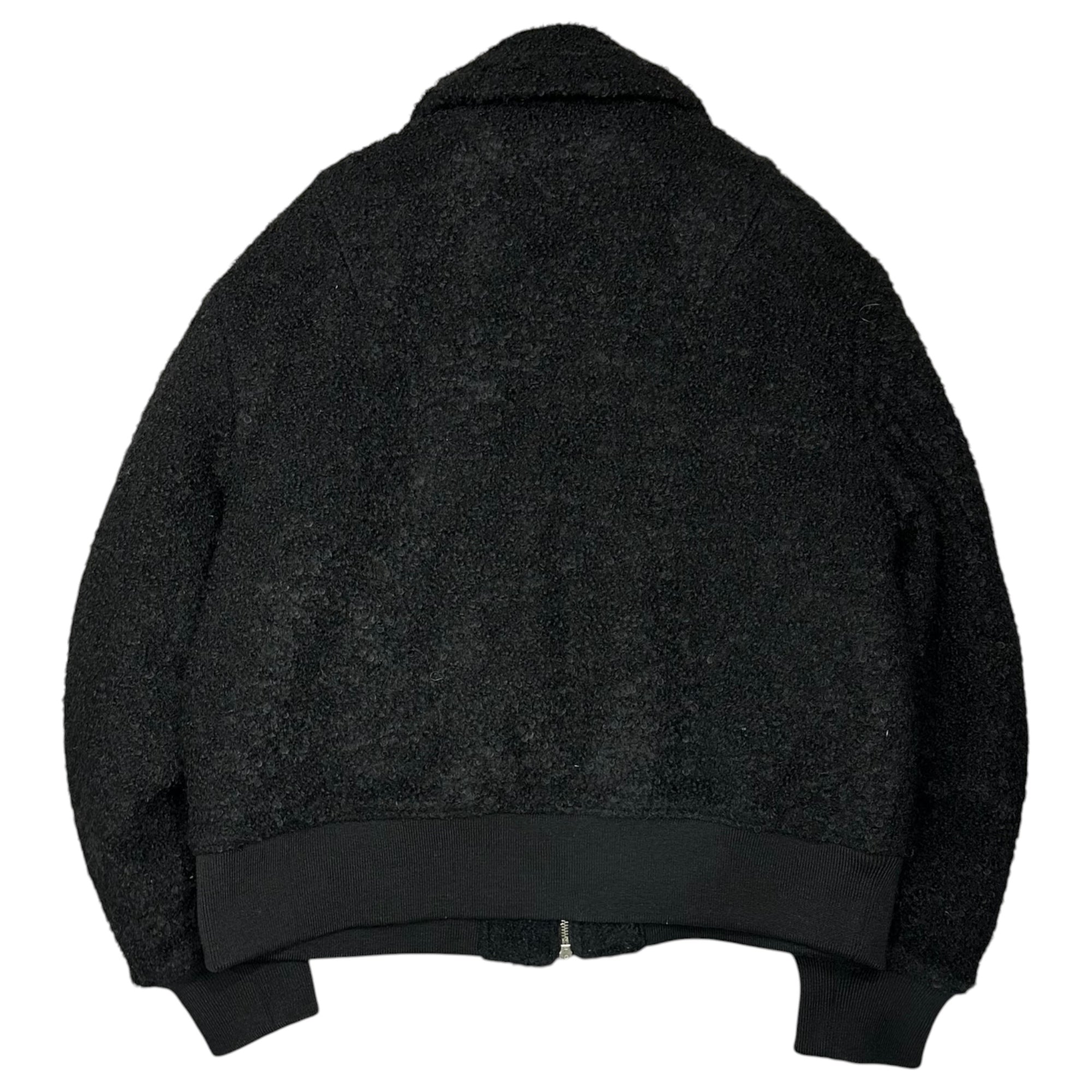 URU(ウル) 2025FW WOOL BOA ZIP UP BLOUSON ウール ボア ジップアップ ブルゾン 25FWB01 2(M程度) ブラック 2025AW 参考定価74,800円(税込)