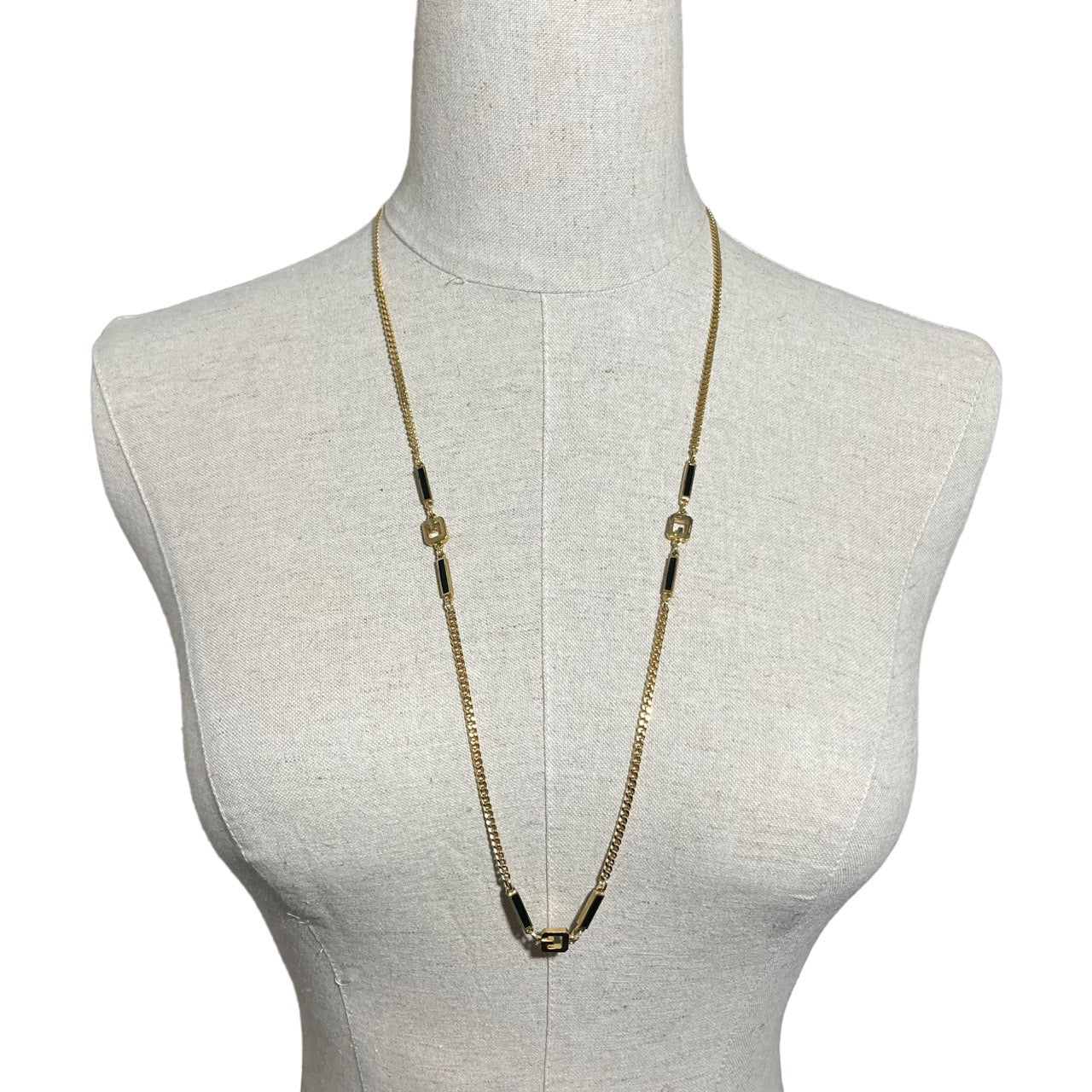 GIVENCHY(ジバンシィ) 80's G logo chain necklace ロゴ チェーン ネックレス1980刻印 ジバンシー