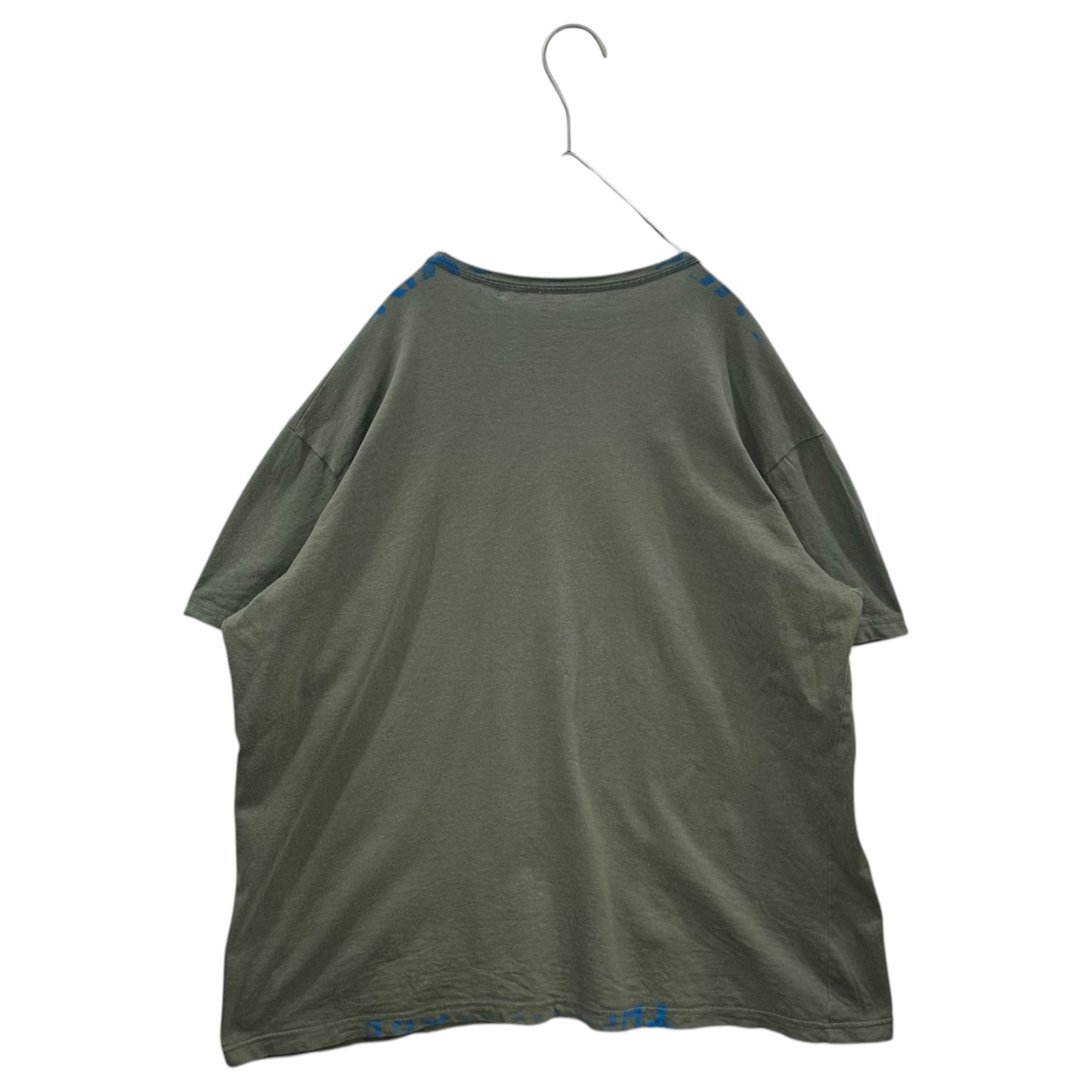 Maison Martin Margiela(メゾン マルタンマルジェラ) 2000AW MISS DEANNA AIDS T-shirt ミスディアナ エイズ Tシャツ 333-39252 XL相当 カーキ×ブルー サイズ稀少 ヴィンテージ