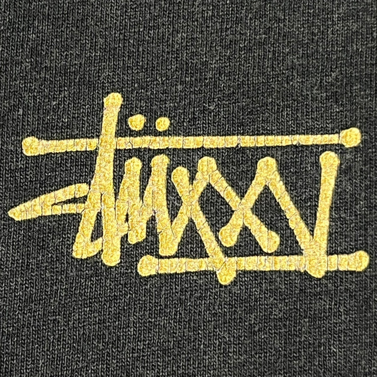 STUSSY(ステューシー) 00's crown skull back print Tシャツ 王冠 スカル バックプリント SIZE M ブラック×ゴールド OLD STUSSY