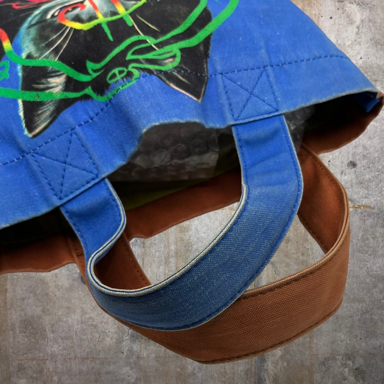 Vivienne Westwood(ヴィヴィアンウエストウッド) Kitten tote bag/キトゥントートバッグ ブルー 名作 猫