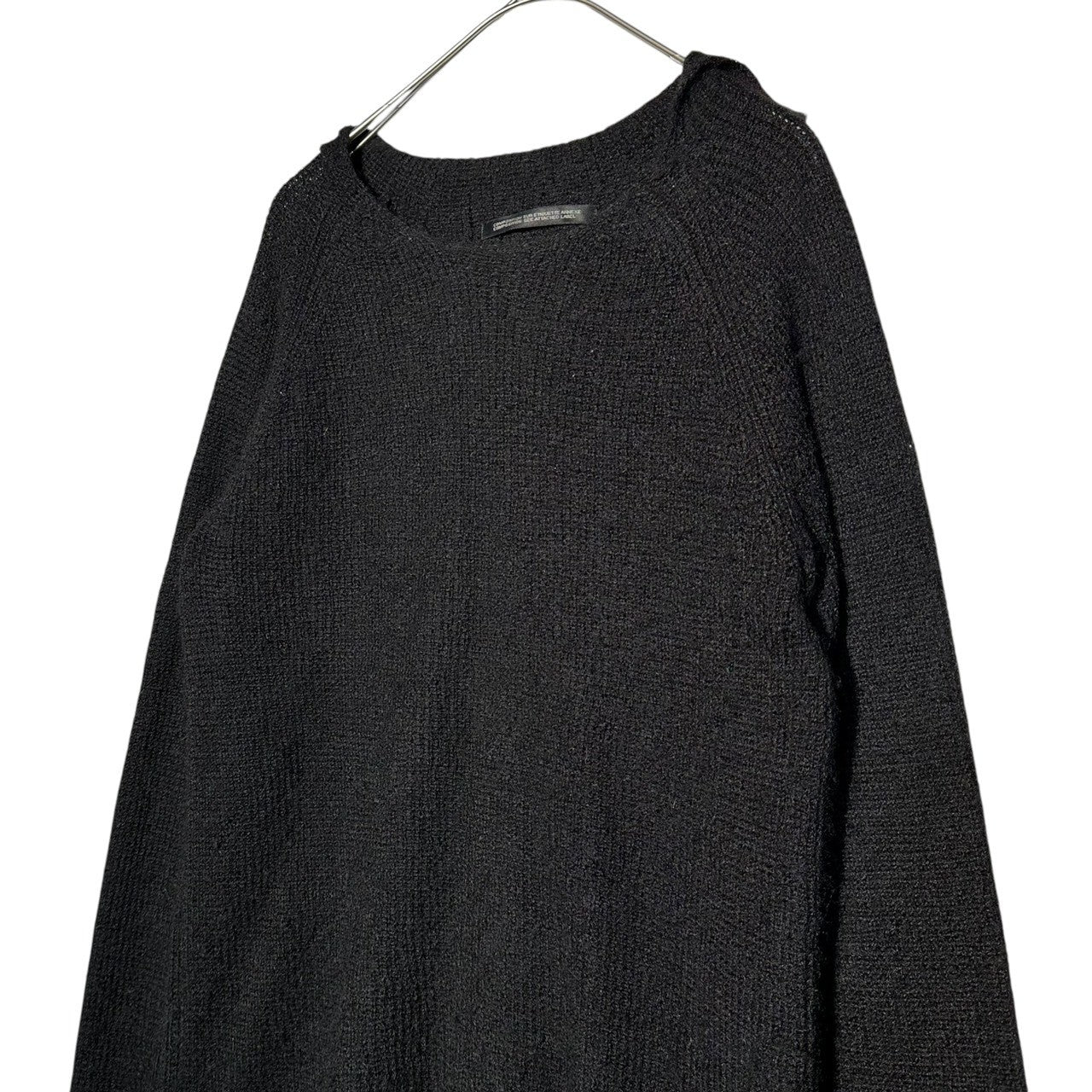 Y's(ワイズ) Sailor collar type alpaca long sleeve low gauge knit セーラーカラータイプ アルパカ 長袖 ローゲージ ニット YM-K21-963 3(M~L程度) ブラック
