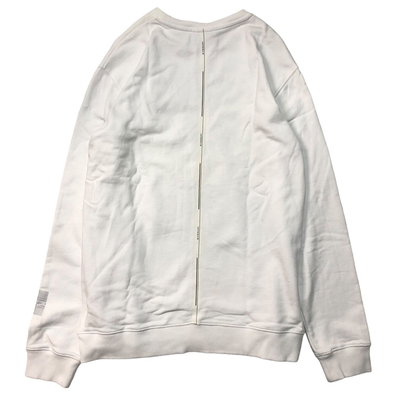 GIVENCHY(ジバンシィ) backline logo sweatshirts ロゴ クルーネック スウェット バック ライン BMJ06K30AF L ホワイト ジバンシー