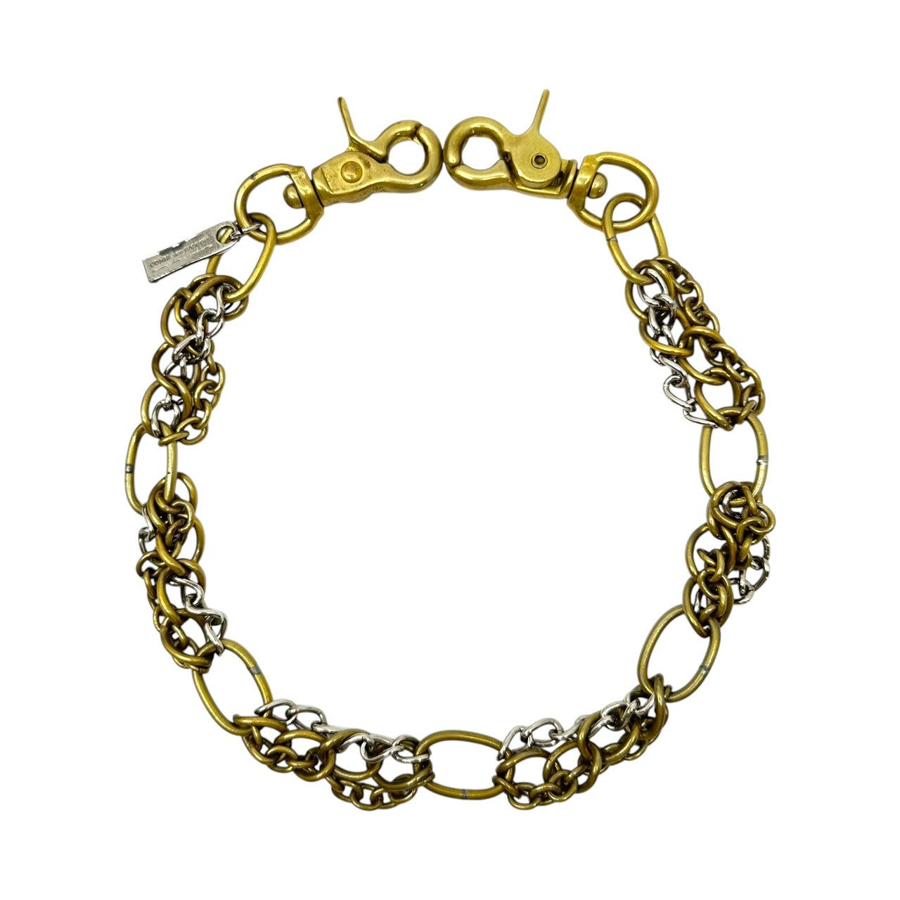 COMME des GARCONS(コムデギャルソン) 00's Brass Irregular-Shaped Ring Wallet Chain 真鍮 異形状リング ウォレット チェーン ゴールド×シルバー