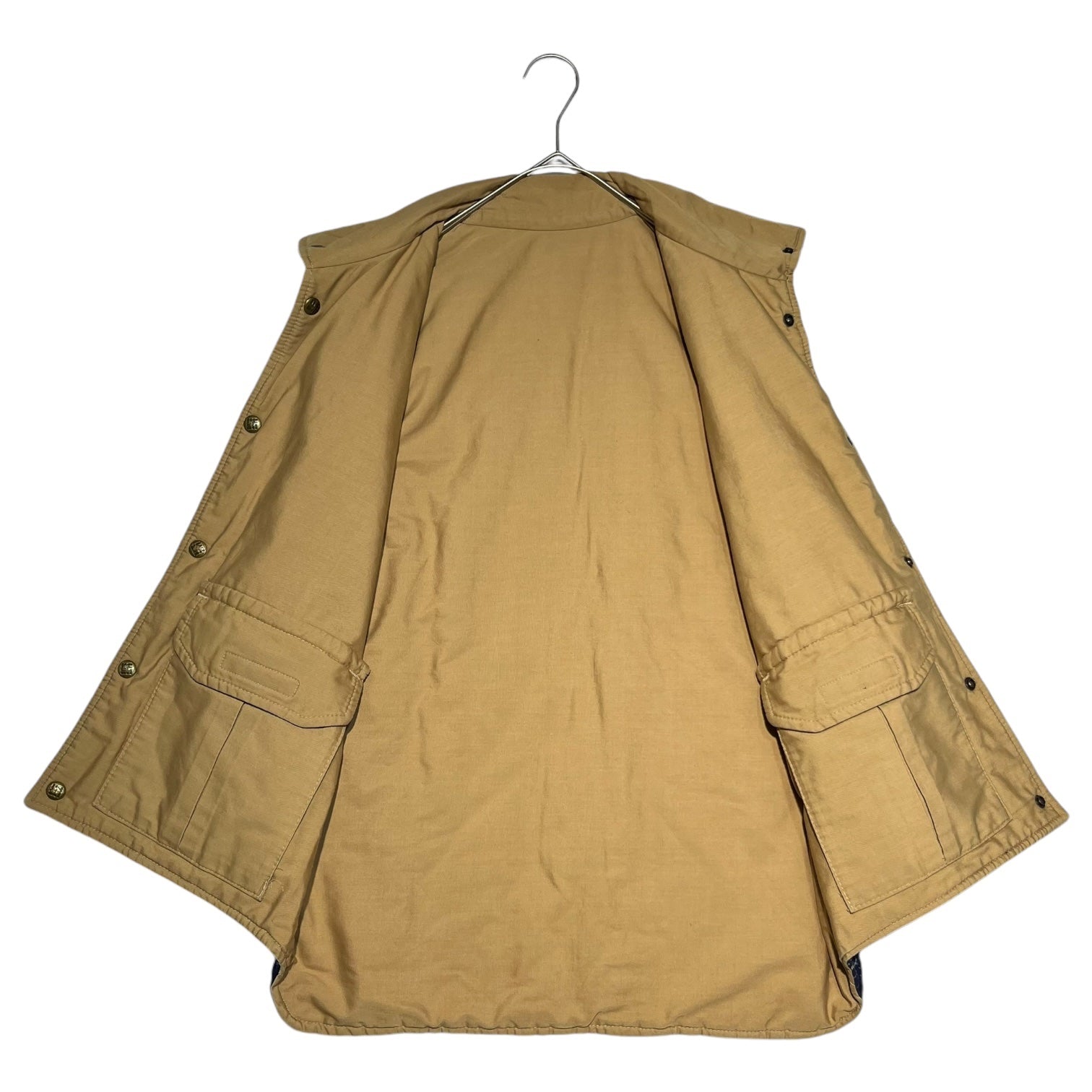Columbia(コロンビア) 70's~80's Reversible cotton wool vest リバーシブル コットン ウール ベスト M ベージュ×ネイビー 70年代~80年代 ヴィンテージ イエローストーンタグ