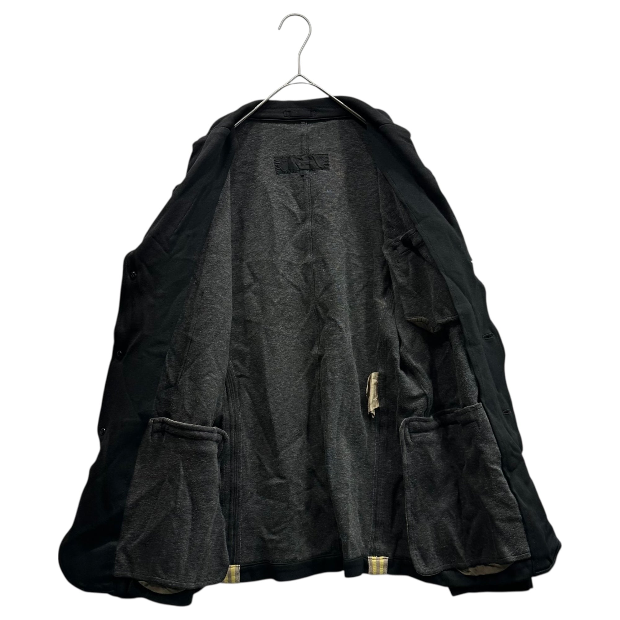 COMME des GARCONS HOMME(コムデギャルソンオム) 05AW Poly-Felted Back Line 3B Tailored Jacket ポリ 縮絨 背面 ライン 3B テーラード ジャケット HP-J005 S ブラック×イエロー AD2005 製品染め