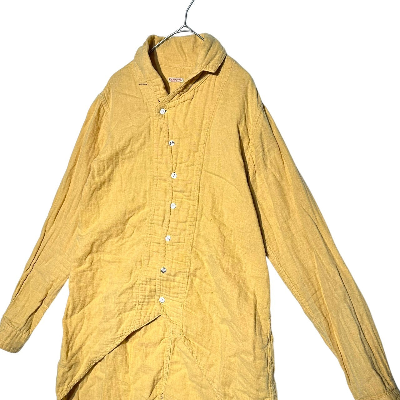 kapital(キャピタル) cotton swallowtail shirt blouse コットン 燕尾 シャツ ブラウス K1408LS10 1(S) イエロー
