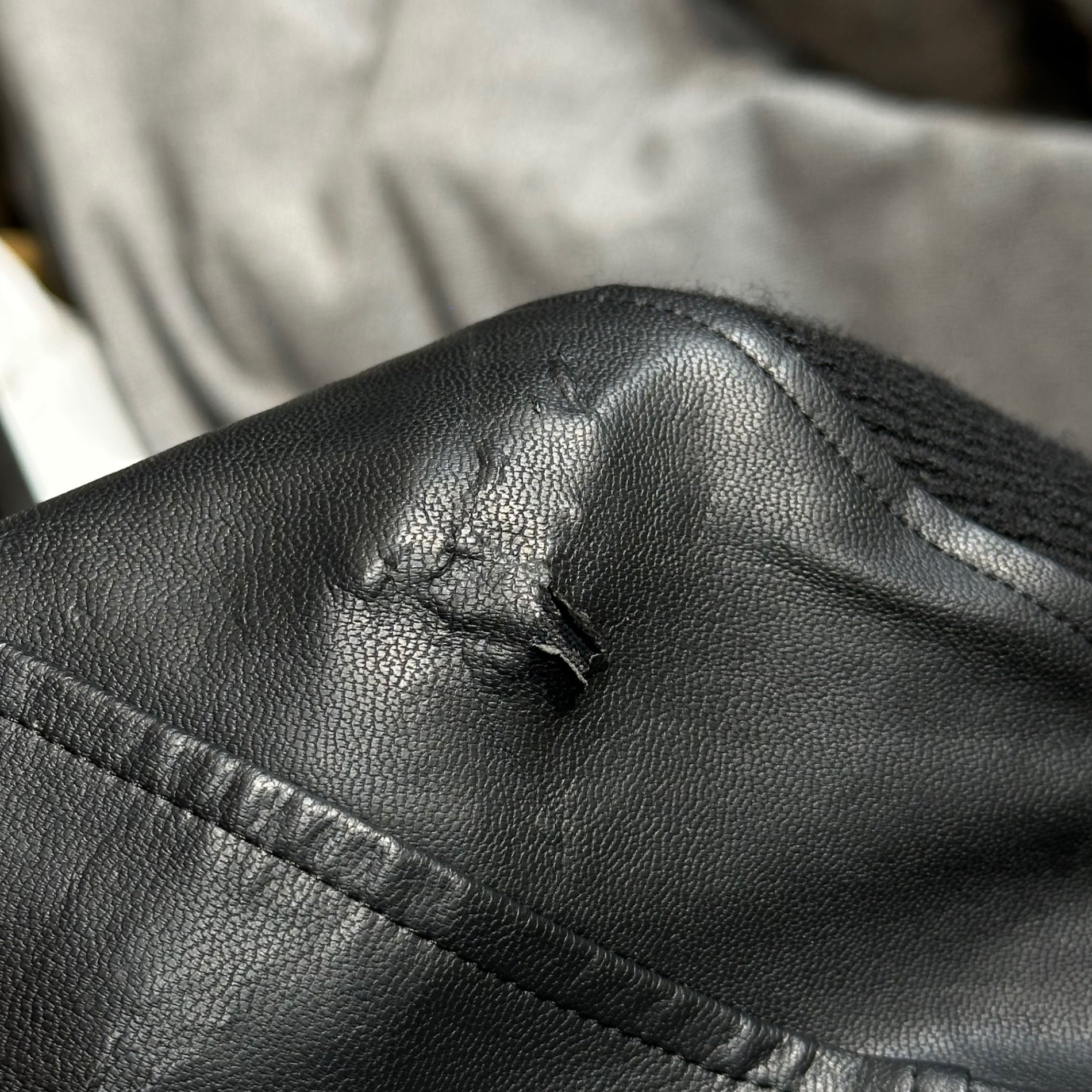 COMME des GARCONS JUNYA WATANABE(コムデギャルソンジュンヤワタナベ) 13AW Faux Leather Layered Double Rider Dress フェイクレザー レイヤード ダブル ライダース ワンピース JL-O003 XS ブラック AD2013