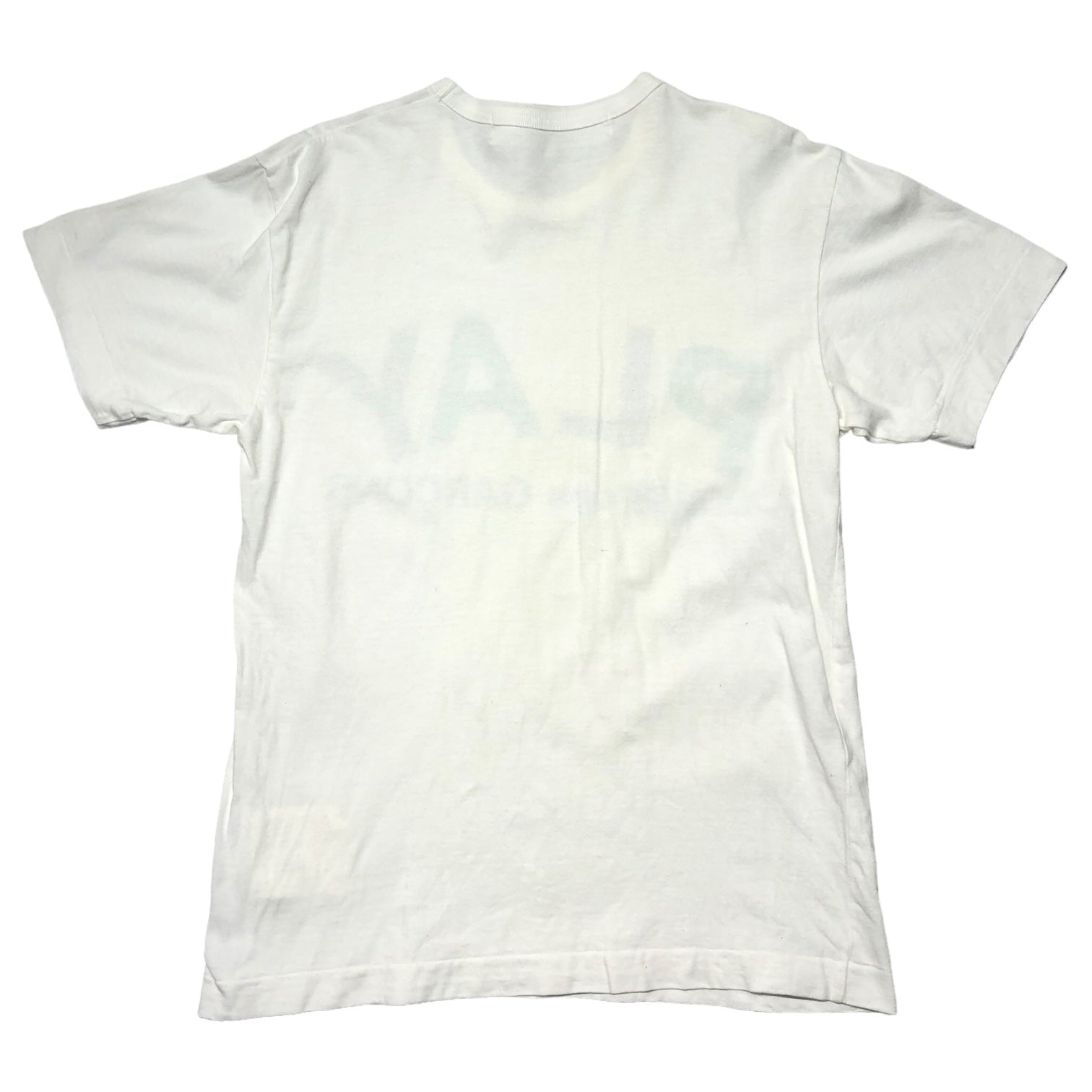 PLAY COMME des GARCONS(プレイコムデギャルソン) "PLAY" logo Tシャツ AZ-T048 S ホワイト×グリーン AD2006 半袖ロゴ