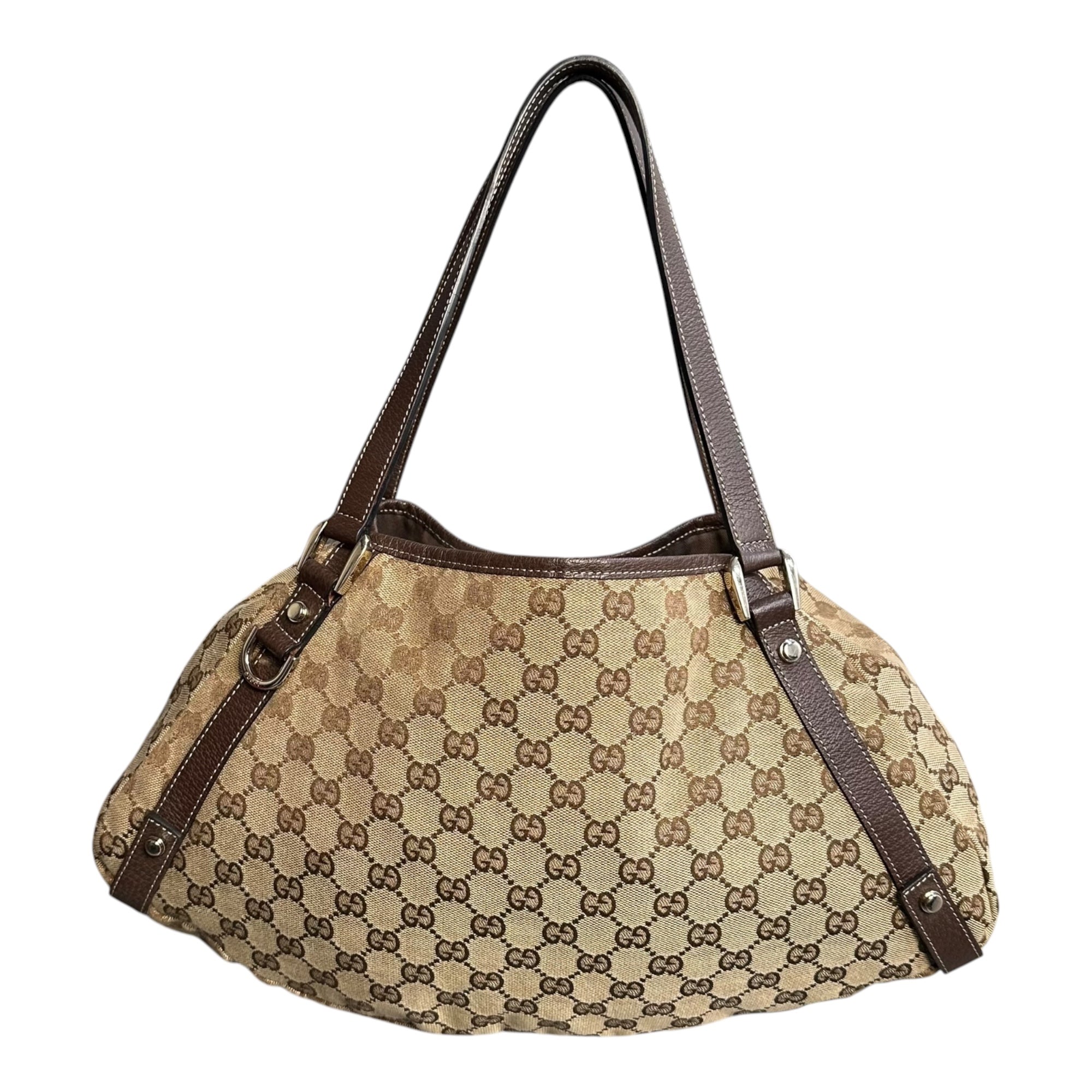 GUCCI(グッチ) GG Canvas Abbey Tote Bag GGキャンバス アビー トートバッグ 130736 ベージュ×ブラウン