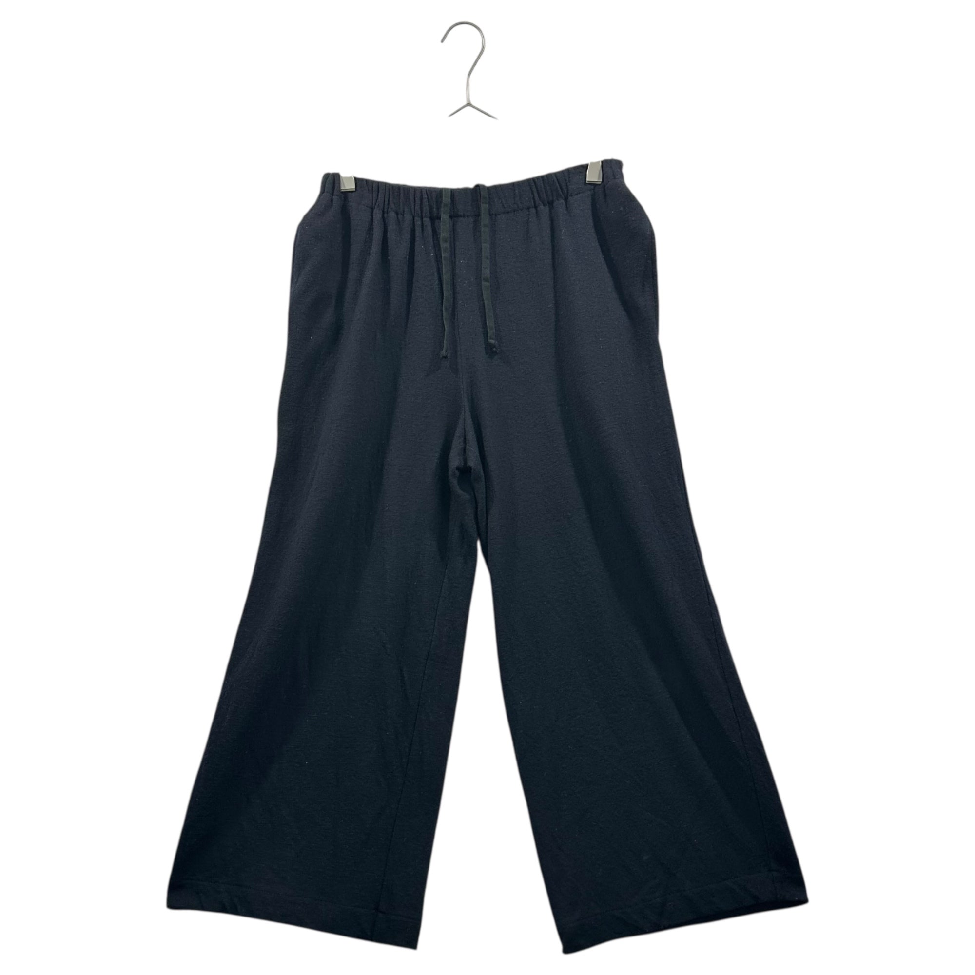 robe de chambre COMME des GARCONS(ローブドシャンブルコムデギャルソン) 02AW Wool Wide Cropped Easy Pants ウール ワイド クロップド イージー パンツ RG-P010 FREE ブラック AD2002