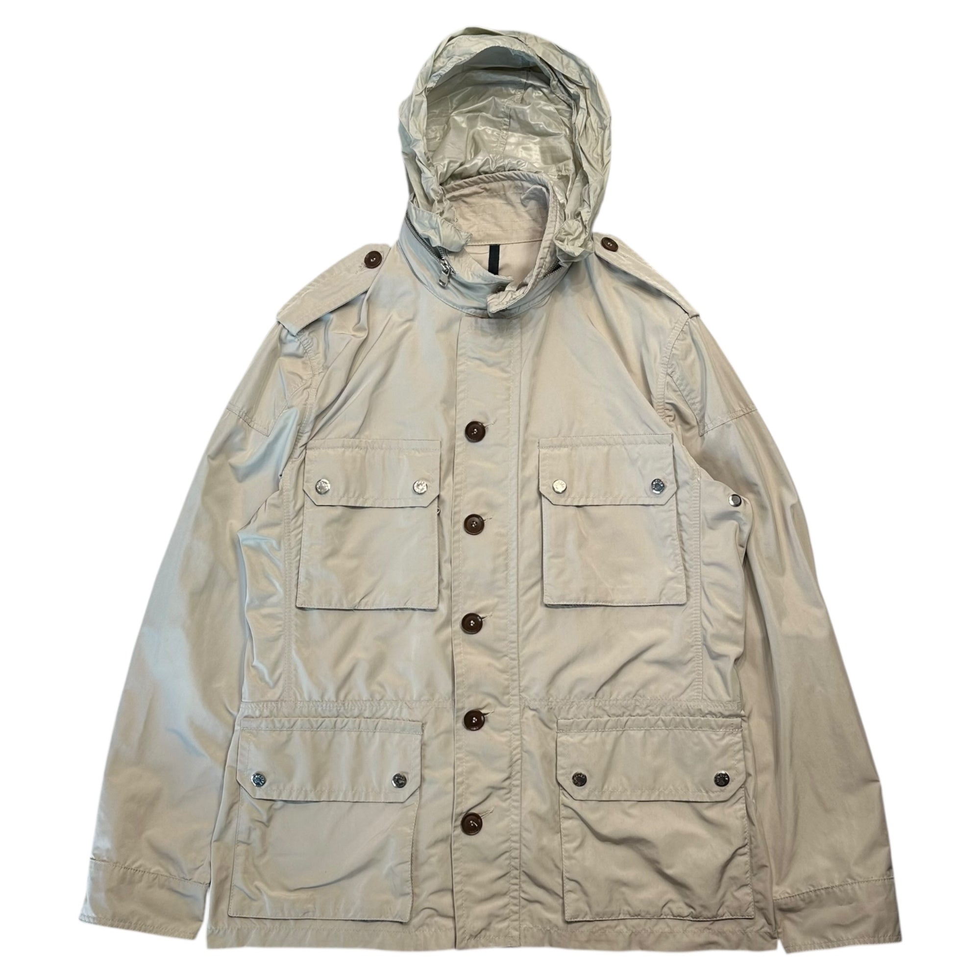 MONCLER(モンクレール) ERMITE Nylon Military-inspired jacket エルミット ナイロン ミリタリー インスパイア ジャケット 41024/00/69483 3(M程度) アイボリー スープリームスタグ