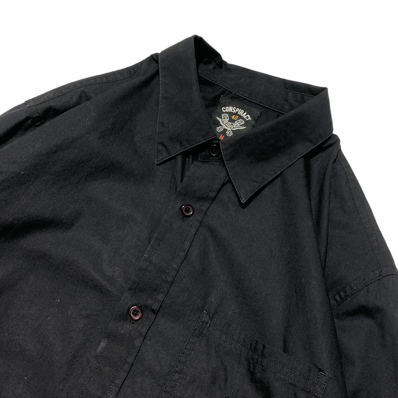 STUSSY × NEIGHBORHOOD (ステューシー×ネイバーフッド) long sleeve shirt 長袖 シャツ M ネイビー