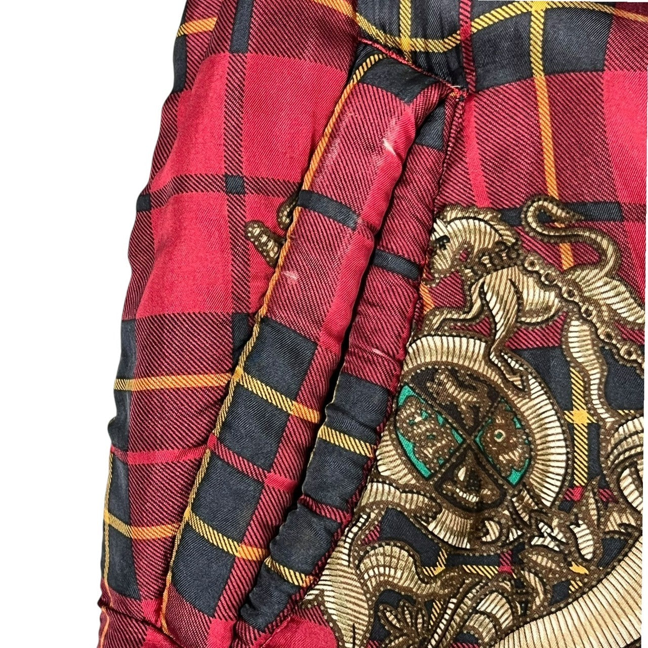 COMME des GARCONS HOMME PLUS(コムデギャルソンオムプリュス) 99AW Souvenir Kitsch scarf zip up blouson スカーフ ジップ アップ ブルゾン PJ-04096M M レッド×ブラック AD1999 アーカイブ ジャケット