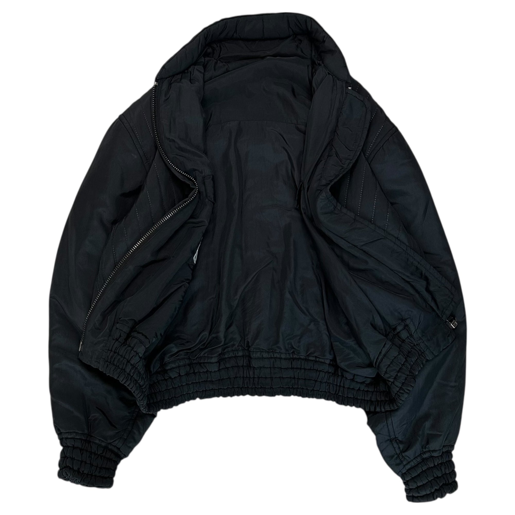 ISSEY MIYAKE MEN(イッセイミヤケメン) 87’s Archive Striped Padded Bomber Jacket アーカイブ ストライプ パテッド ボンバー ジャケット LG23037 L ブラック 80年代 80's ヴィンテージ 筆タグ