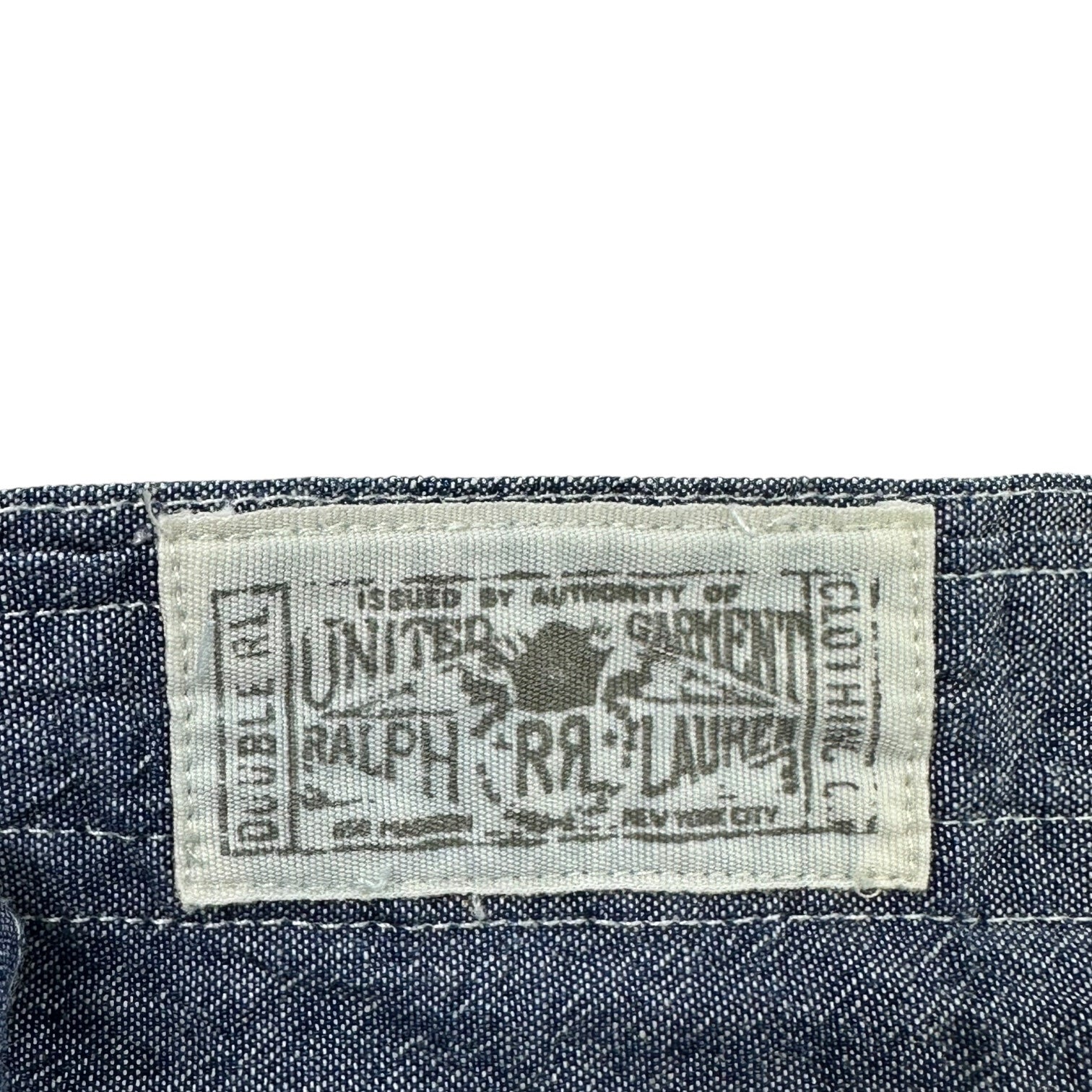 RRL(ダブルアールエル) long sleeve dungaree shirt 長袖 ダンガリー シャツ S ネイビー