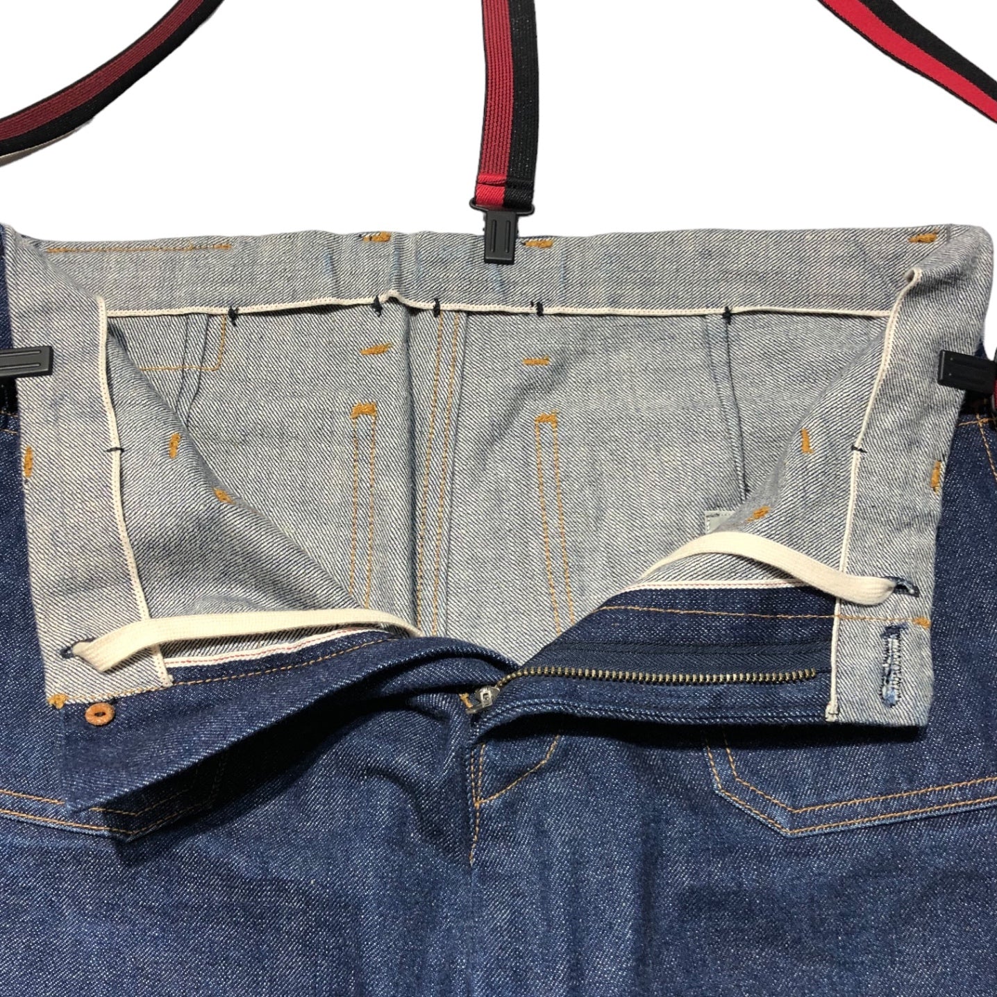 SUNSEA(サンシー) 18AW SUSPENDER TEKE TEKE DENIM PANTS サスペンダー テケテケ デニムパンツ 18A51 3(L) インディゴ