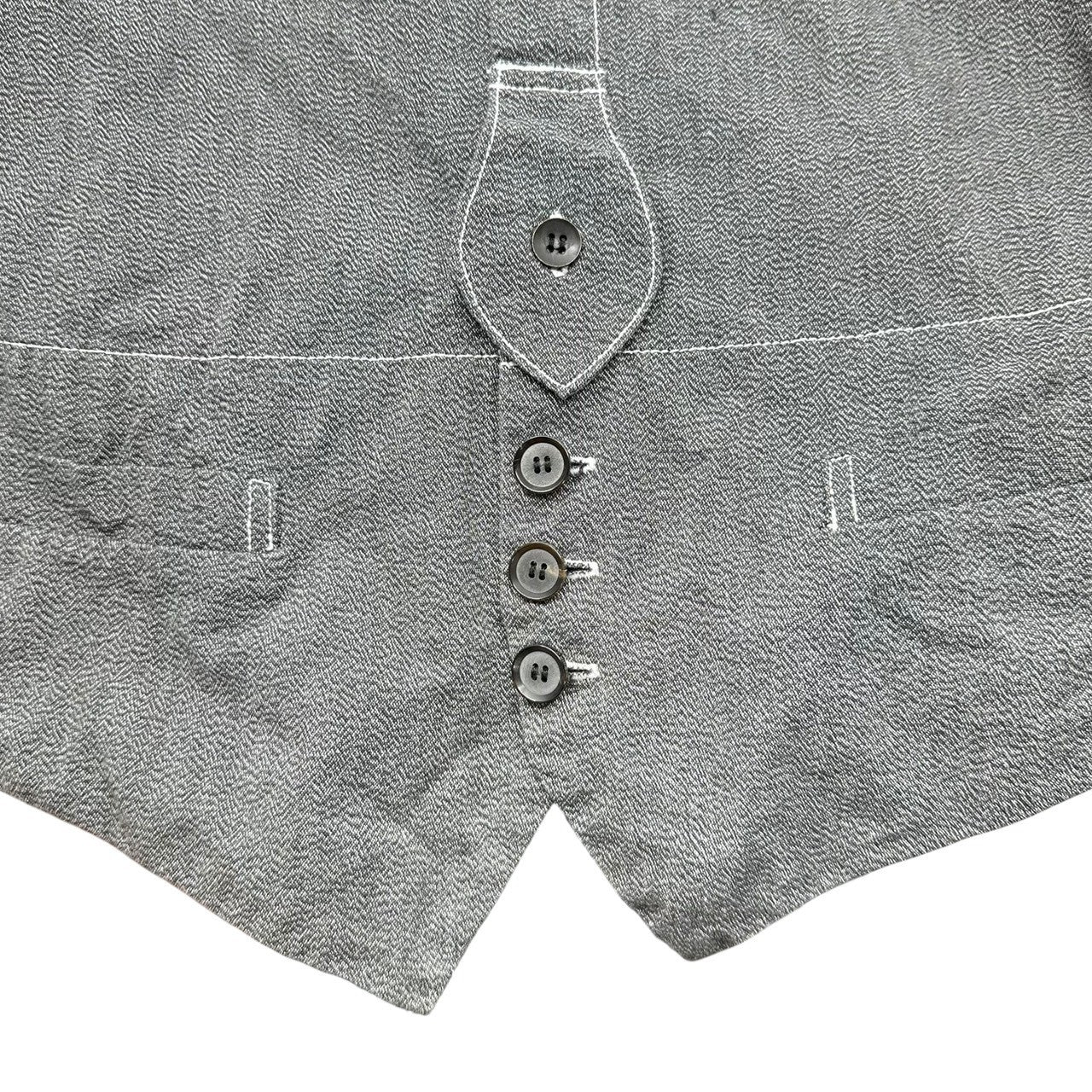 Maison MIHARA YASUHIRO × ENGINEERED GARMENTS(メゾンミハラヤスヒロ × エンジニアードガーメンツ) Gilet layered style L/S work shirt ジレ レイヤード スタイル 長袖 ワークシャツ 61423169 44(XS程度) グレー