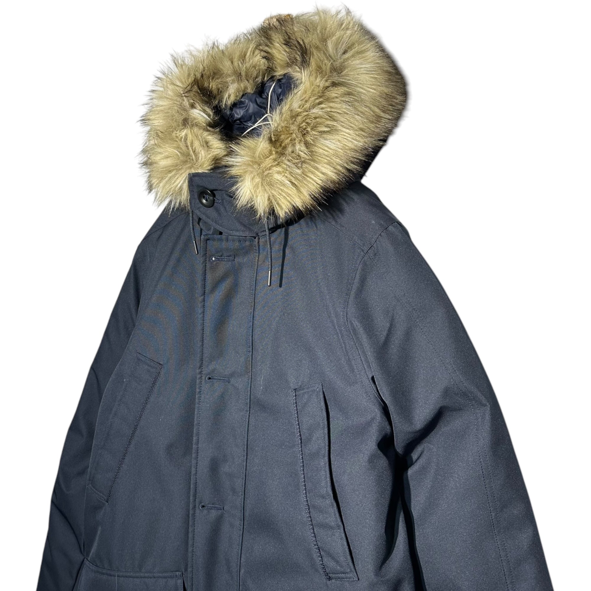 POLO RALPH LAUREN(ポロラルフローレン) Fur Down Coat ファー ダウン コート 710731827001 S ネイビー ジャケット