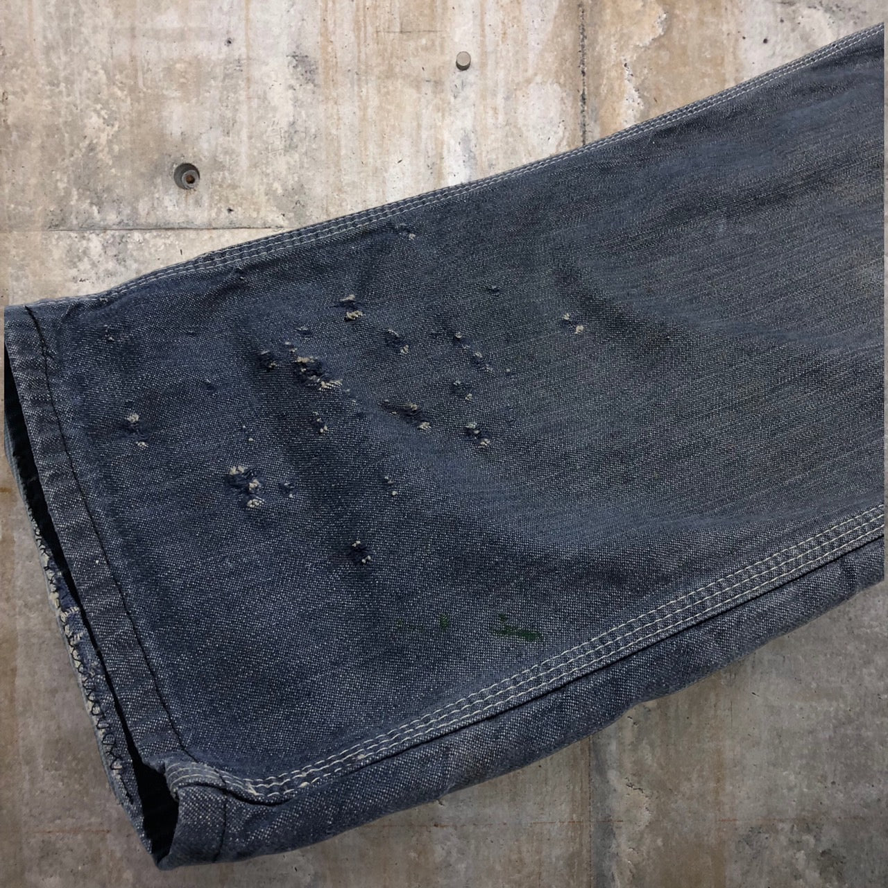 SEARS(シアーズ) 70'sデニムペインターパンツ 表記なし(Lサイズ程度) ブルー SCOVILL ZIP