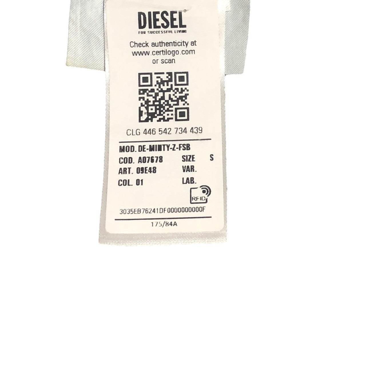 DIESEL(ディーゼル) 22SS De-Minty-Z-Fsb ミニ ドレス ワンピース モノグラム コーティング デニム ジャケット コート A0767809E48 S ライトインディゴ