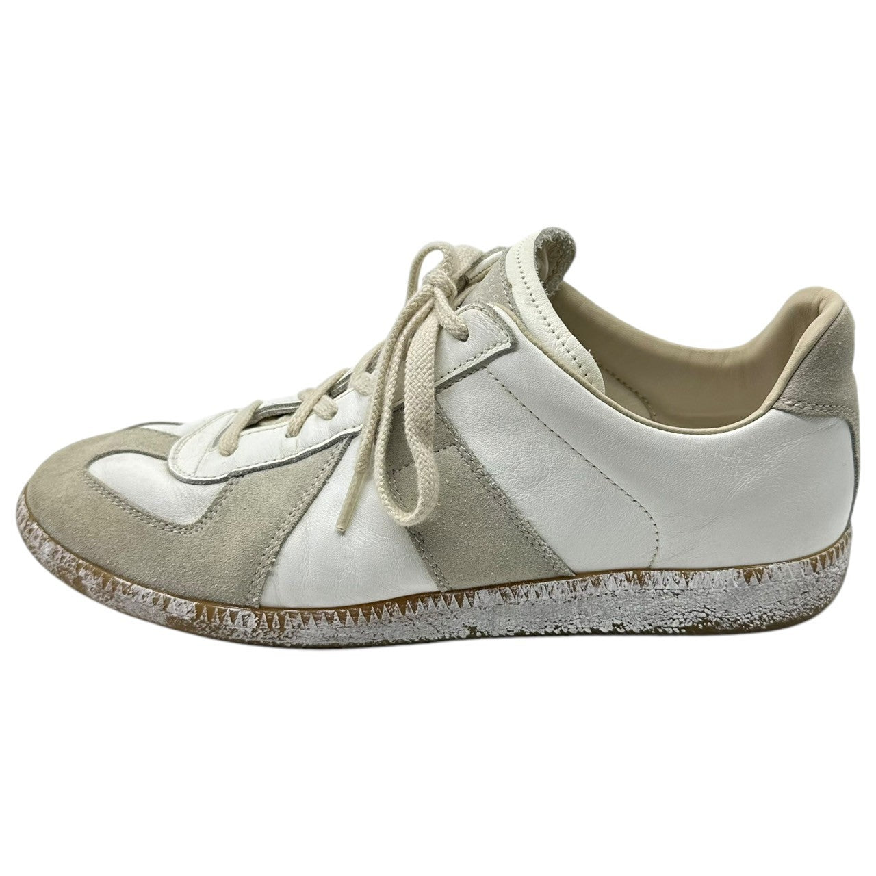 MAISON MARGIELA(メゾンマルジェラ) 22AW Sole Vintage Replica German Trainer ソール ペンキ 加工 ジャーマン トレーナー S37WS0562 41(26cm程度) ホワイト×グレー ローカット スニーカー 箱付