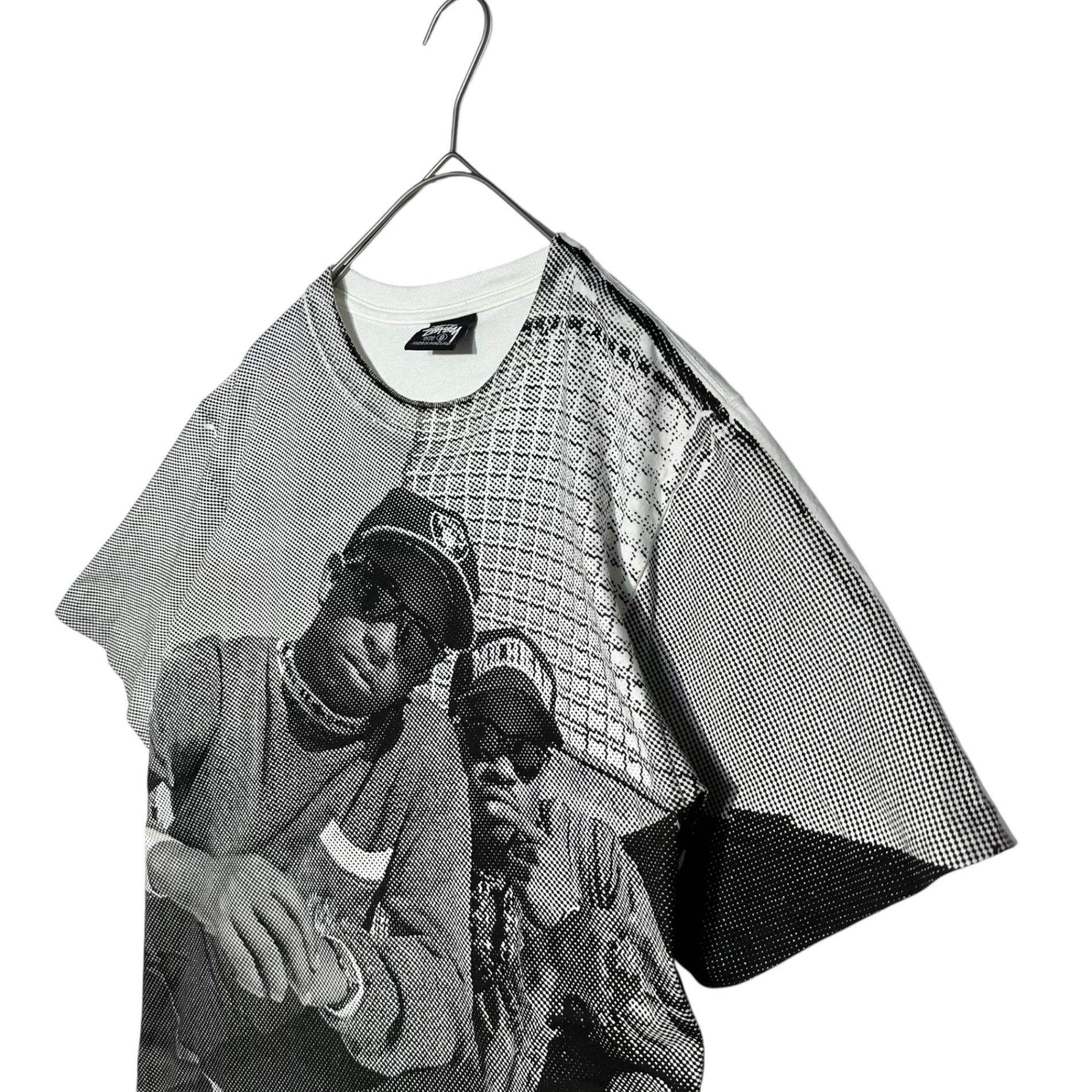STUSSY(ステューシー) 23SS GANG STARR Tee ギャングスタ フォトプリント ロゴ Tシャツ S ホワイト コラボ