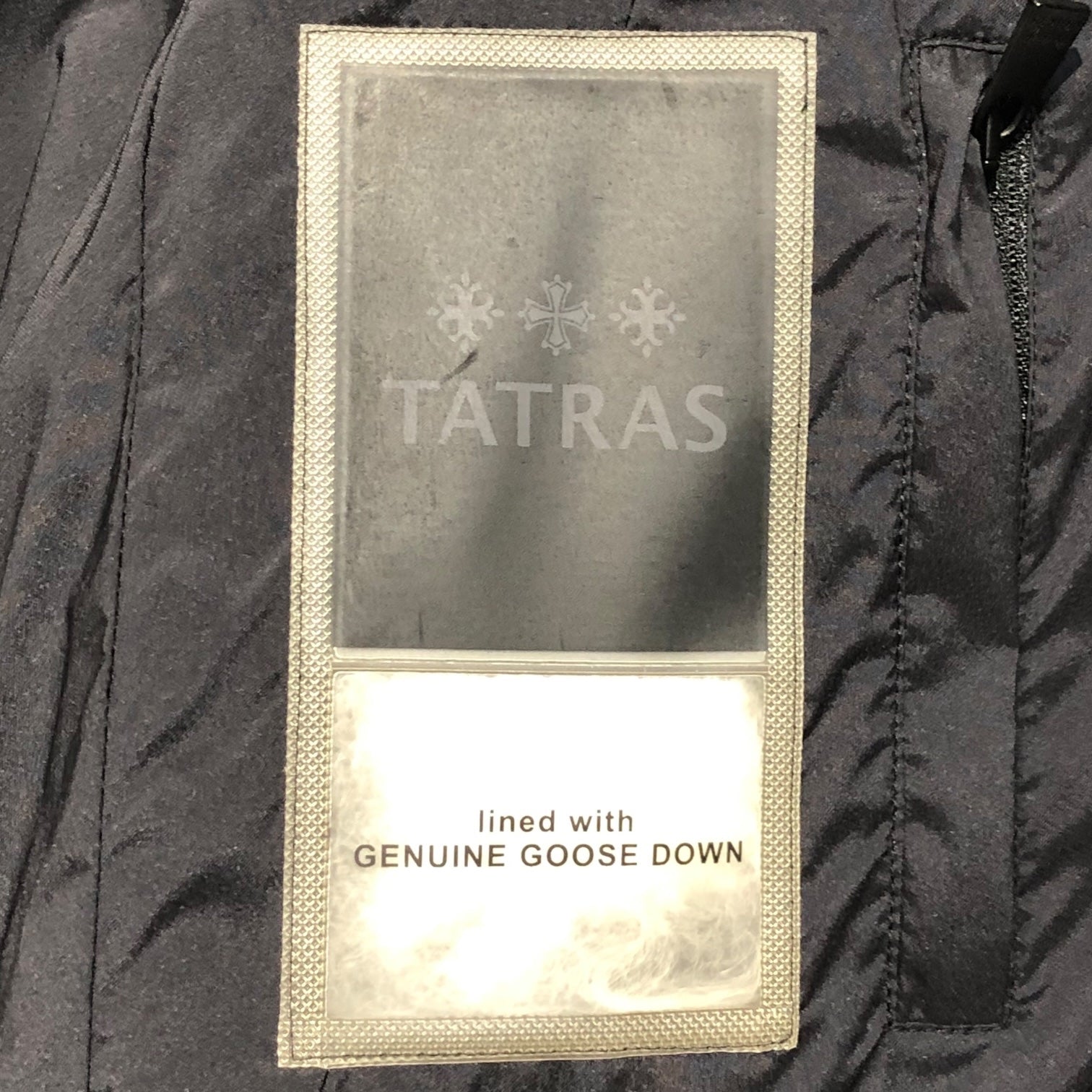 TATRAS(タトラス) CERAMICA セラミカ ダウン コート LTA8SH4492 02(M程度) ネイビー ラクーン ファー ジャケット