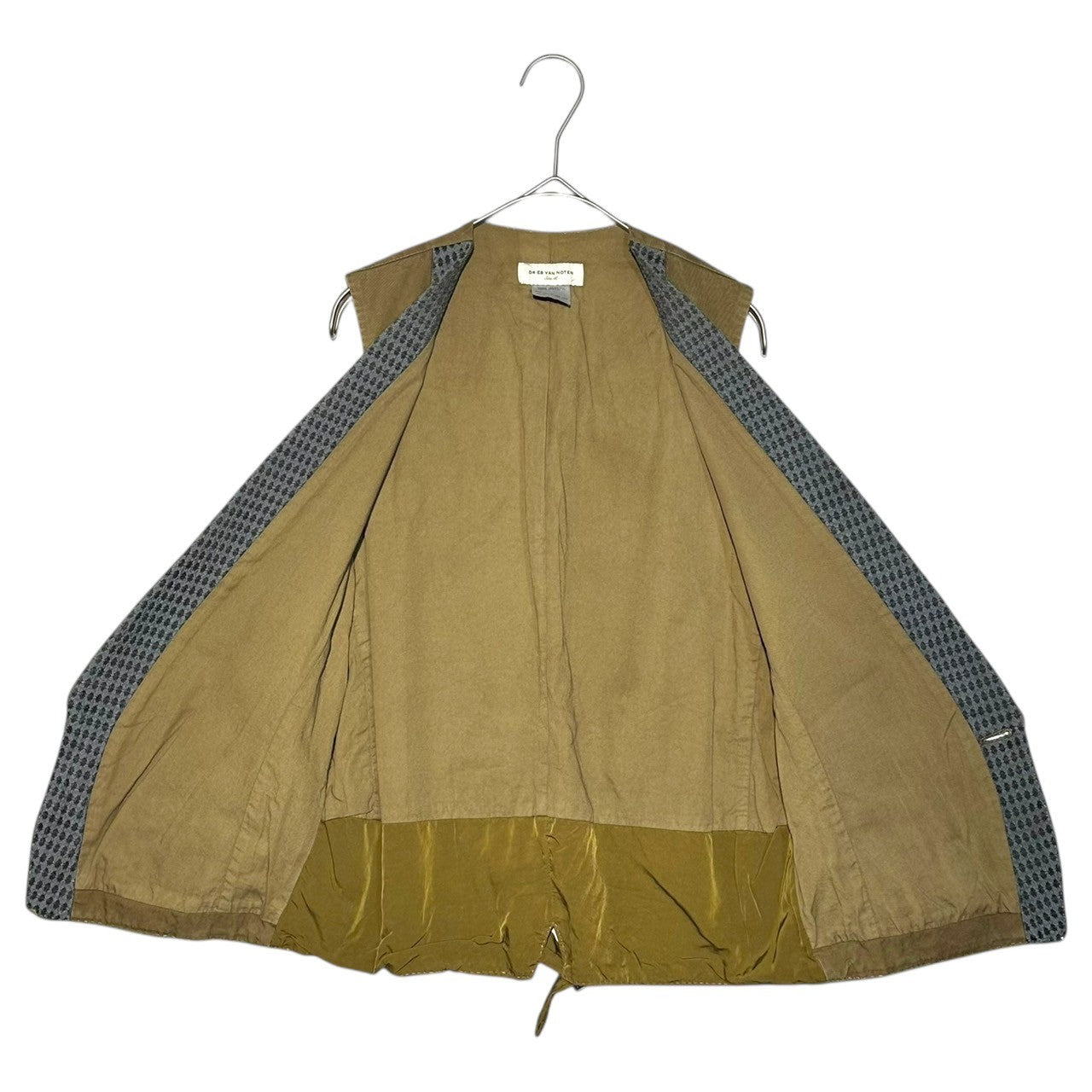 DRIES VAN NOTEN(ドリスヴァンノッテン) 00's Archived Gilet Vest アーカイブ 切替 ジレ ベスト 46(S程度) ブラウン
