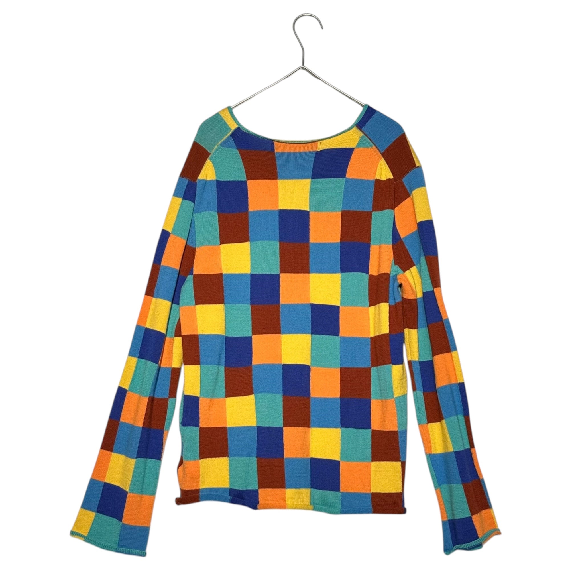 COMME des GARCONS HOMME PLUS(コムデギャルソンオムプリュス) 01AW panel check cardigan/パネルチェックカーディガン/00s/ヴィンテージ PC-N037 表記なし(S~M程度) ミックス サイケ期 コレクションランウェイ着用アイテム