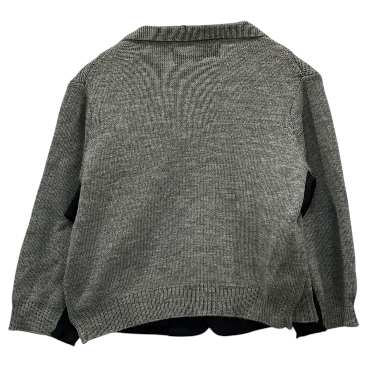 COMME des GARCONS(コムデギャルソン) 1993AW Melton Patchwork Knit Jacket メルトン 切替 ニット ジャケット GJ-040300 FREE グレー×ネイビー AD1993 90s アーカイブ