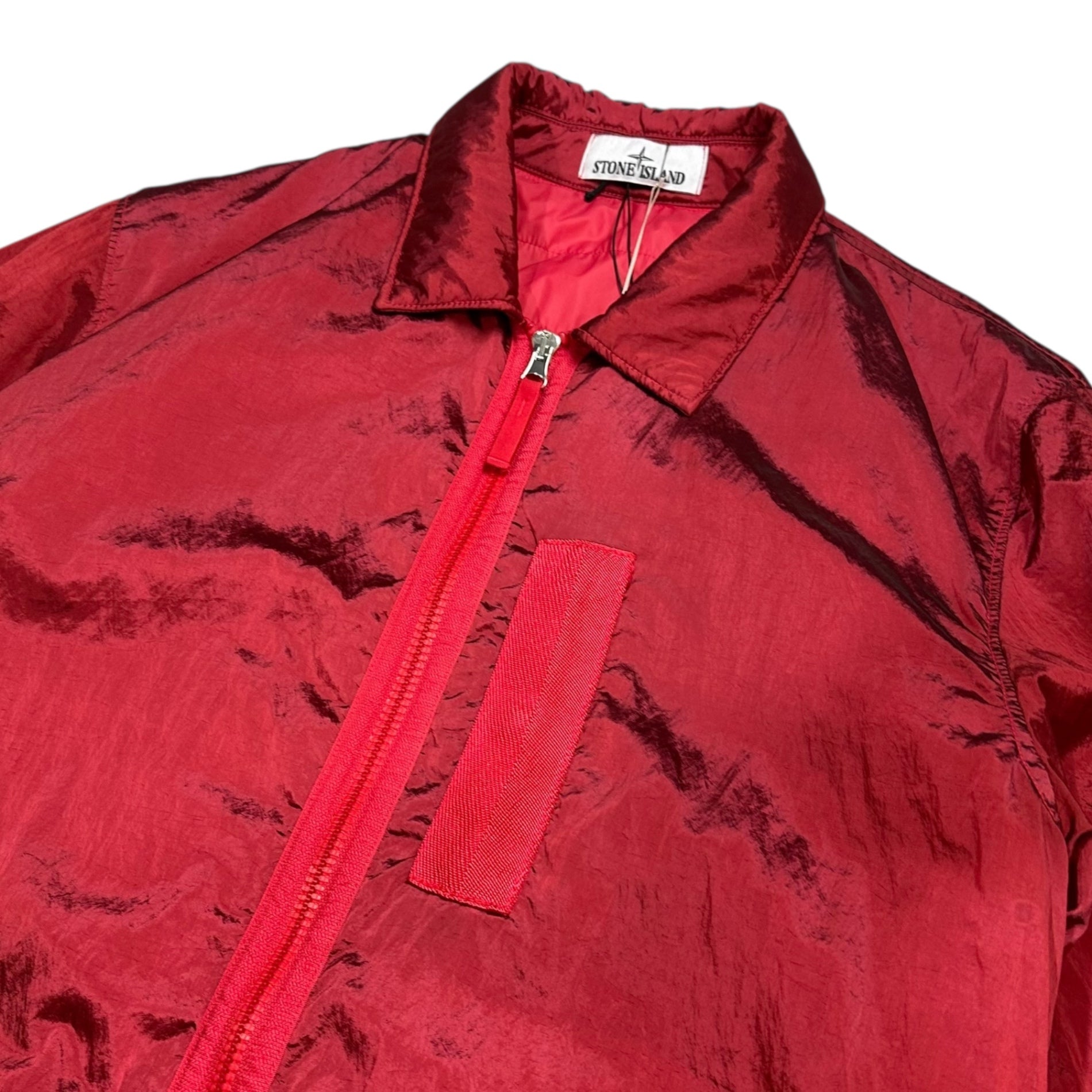 STONE ISLAND(ストーンアイランド) 22AW NYLON METAL IN ECONYL REGENERATED NYLON WITH PRIMALOFT TC ナイロン メタル ジップアップ ジャケット 7715Q0519 L レッド ブルゾン