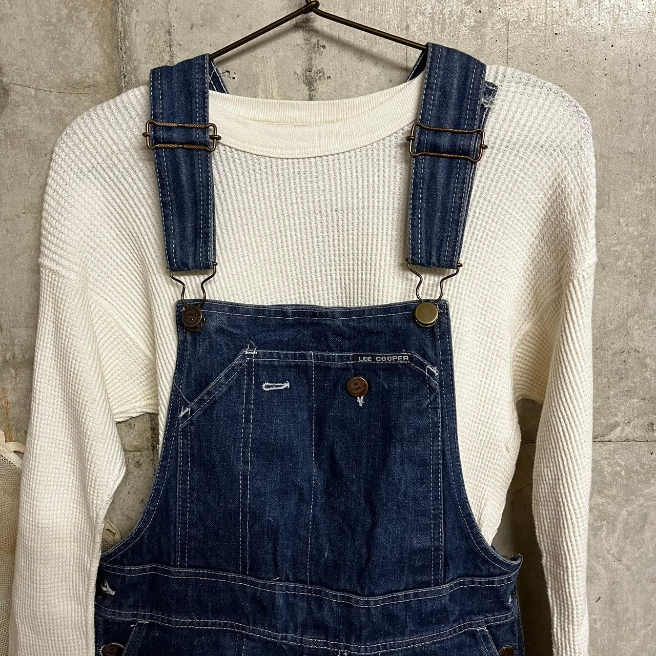 Euro vintage(ヨーロッパヴィンテージ) Lee corper 80's~インディゴデニム オーバーオール コットン100% S~Mサイズ程度 インディゴ