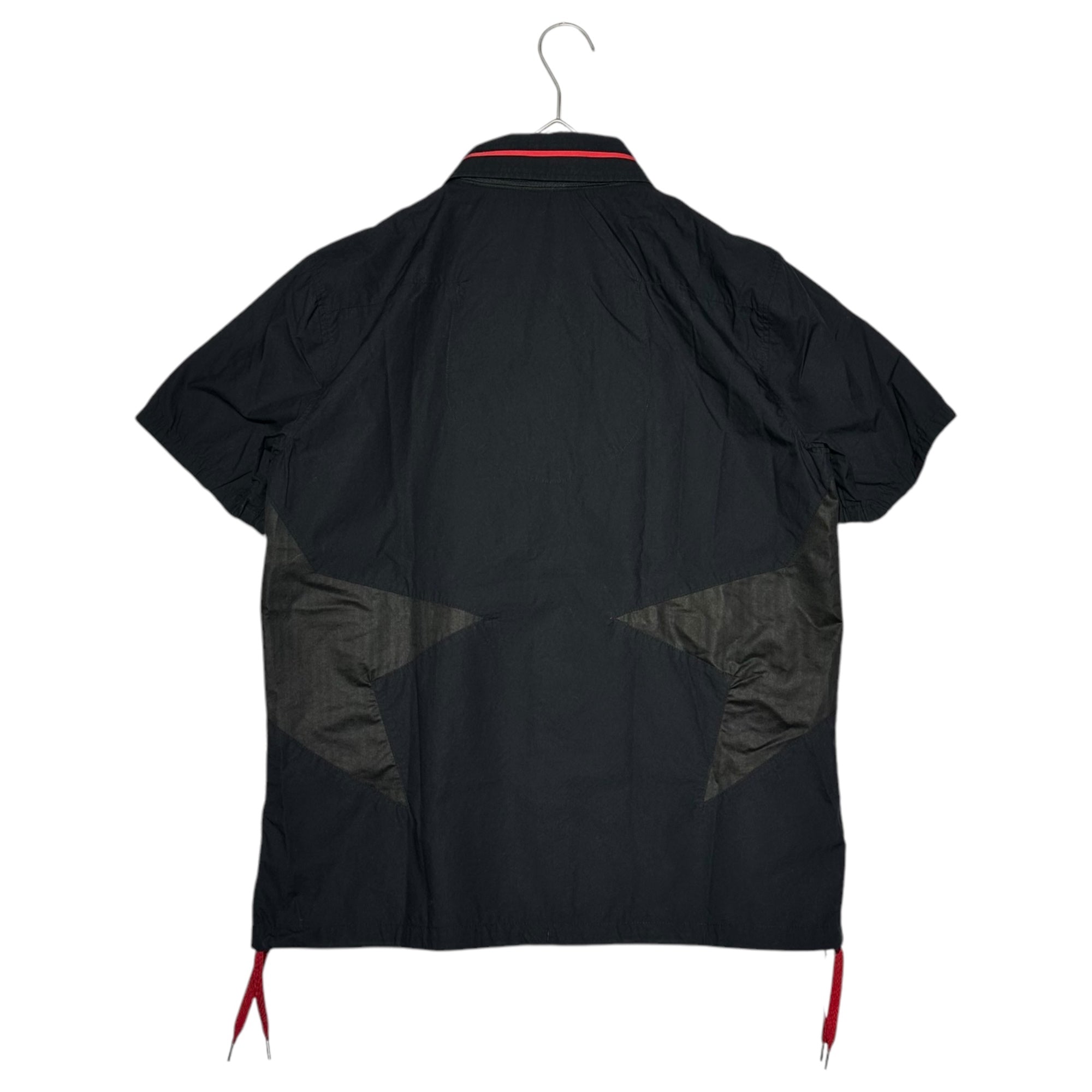 MARITHE FRANCOIS GIRBAUD(マリテフランソワジルボー) 00's collar zip star design hem drawcord 00年代 襟 ジップ スター デザイン 裾 ドローコード ブラック×レッド 品質表示タグ切取