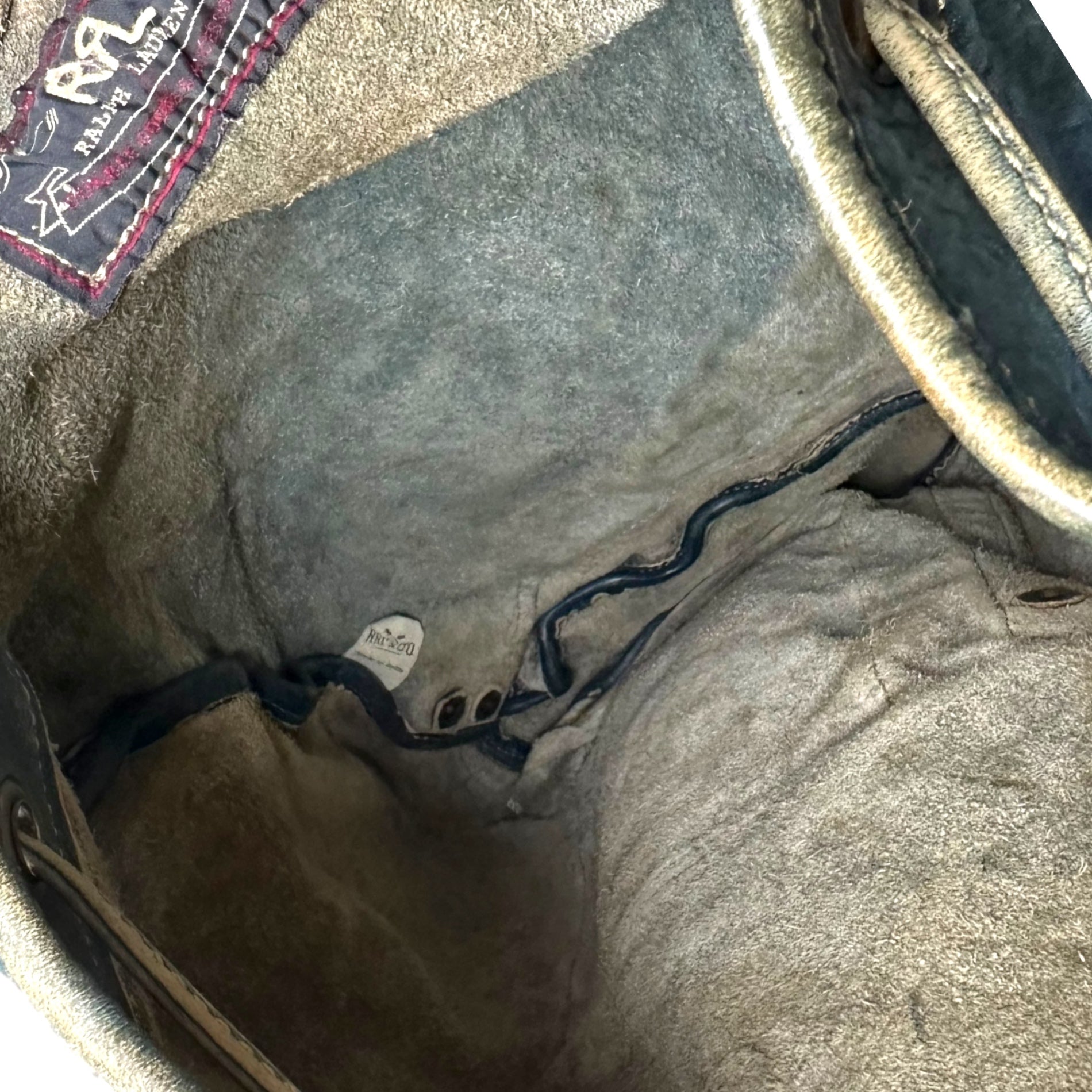 RRL(ダブルアールエル) Indigo-dyed Leather Backpack インディゴ染め レザー リュック インディゴ バッグ バックパック