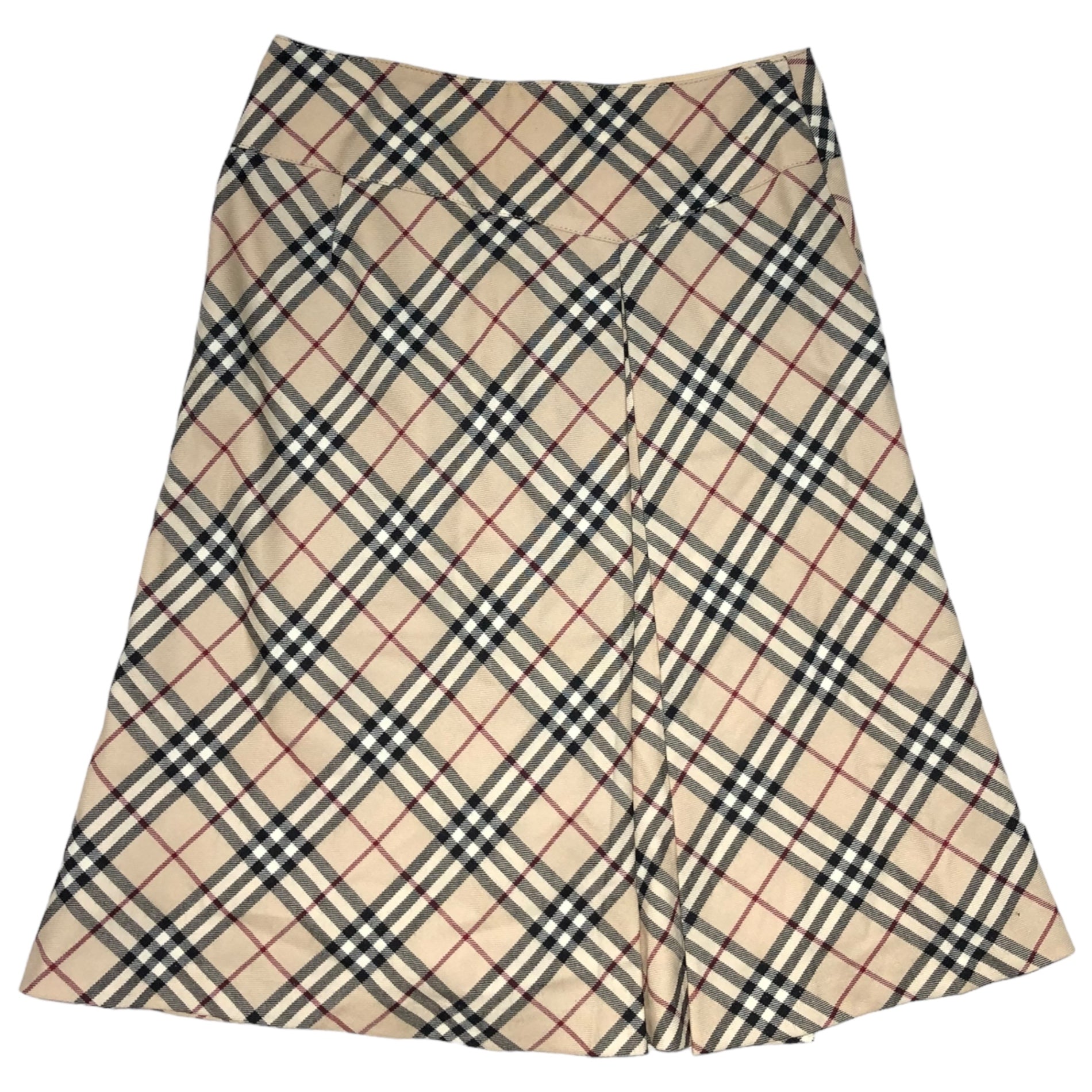 BURBERRY BLUE LABEL(バーバリーブルーレーベル) Nova check flared skirt ノバチェック フレア スカート FLF37-621 38(M程度) ベージュ