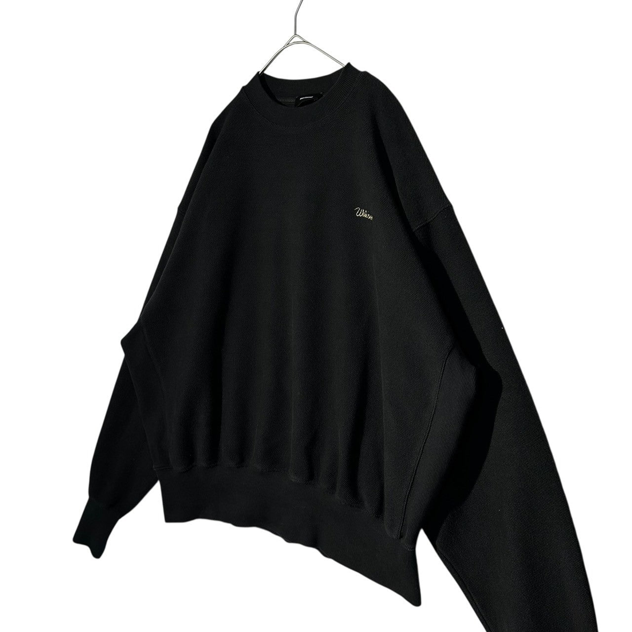 WELLDONE(ウェルダン) Logo Embroidery Crewneck Sweatshirt ロゴ 刺繍 クルーネック スウェット S ブラック